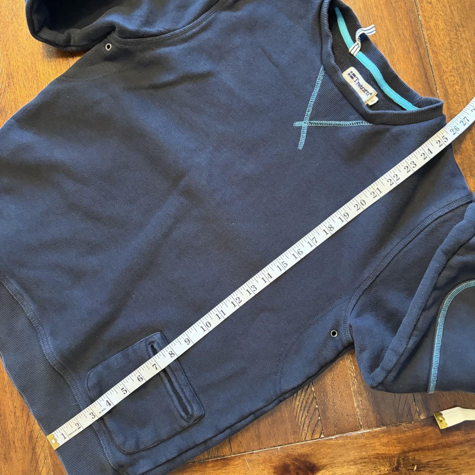 Tretorn Tretorn Sweatshirt XL Blue Crewneck Pocket Elbow Patches Size US XL / EU 56 / 4 - 9 Thumbnail