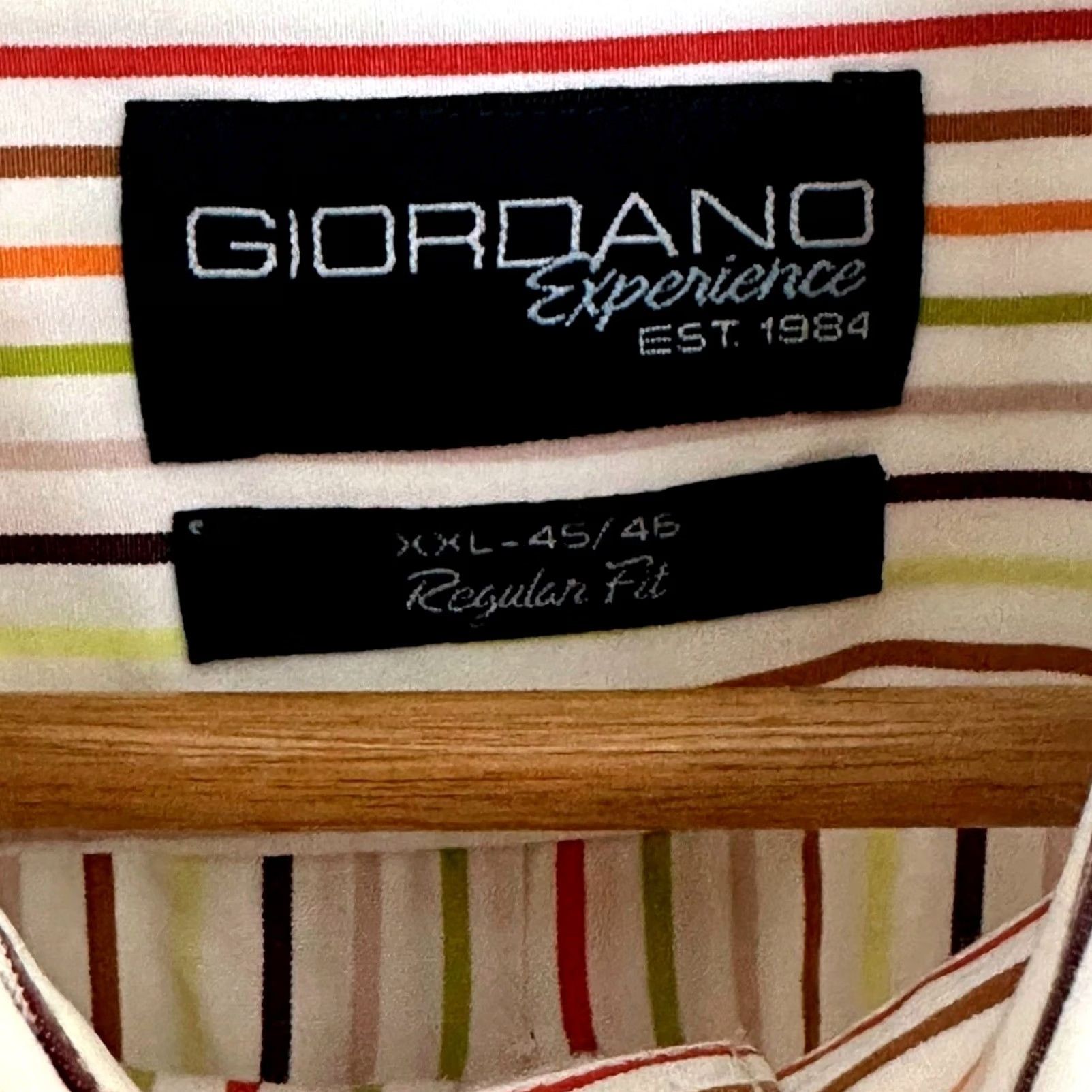 Vintage GIORDANO Experience Men's XXL Short Sleeve Button Down Multi Stripe Shirt Size US XXL / EU 58 / 5 - 7 Thumbnail