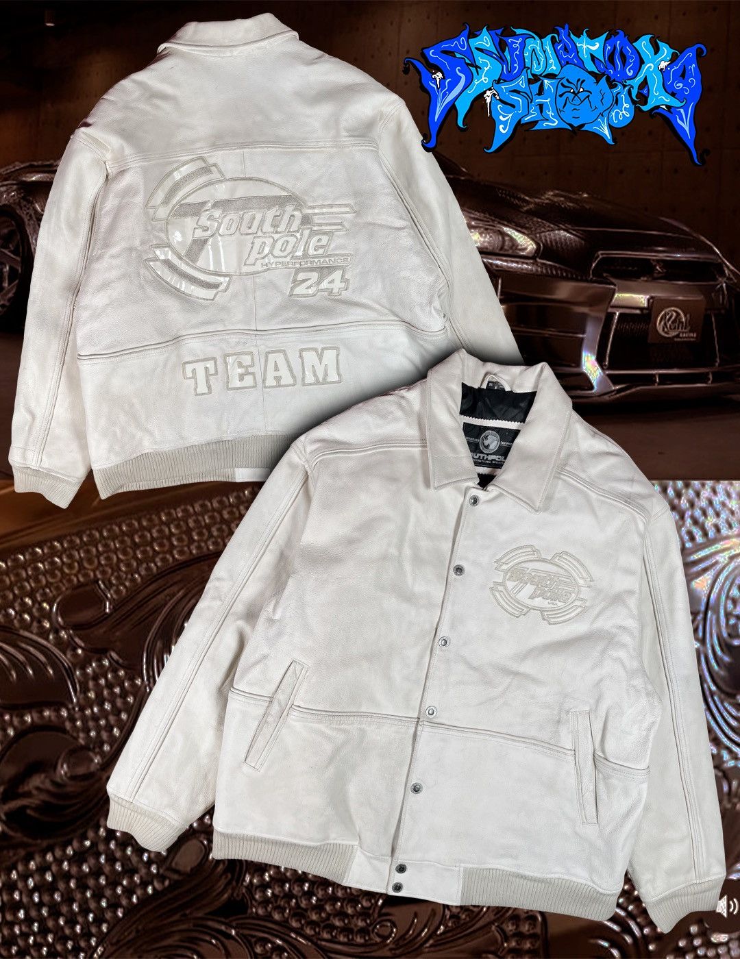 Southpole Vintage 90s Streetwear Y2K Sk8 Rare Southpole leather jacket Size US XXL / EU 58 / 5 - 1 Thumbnail