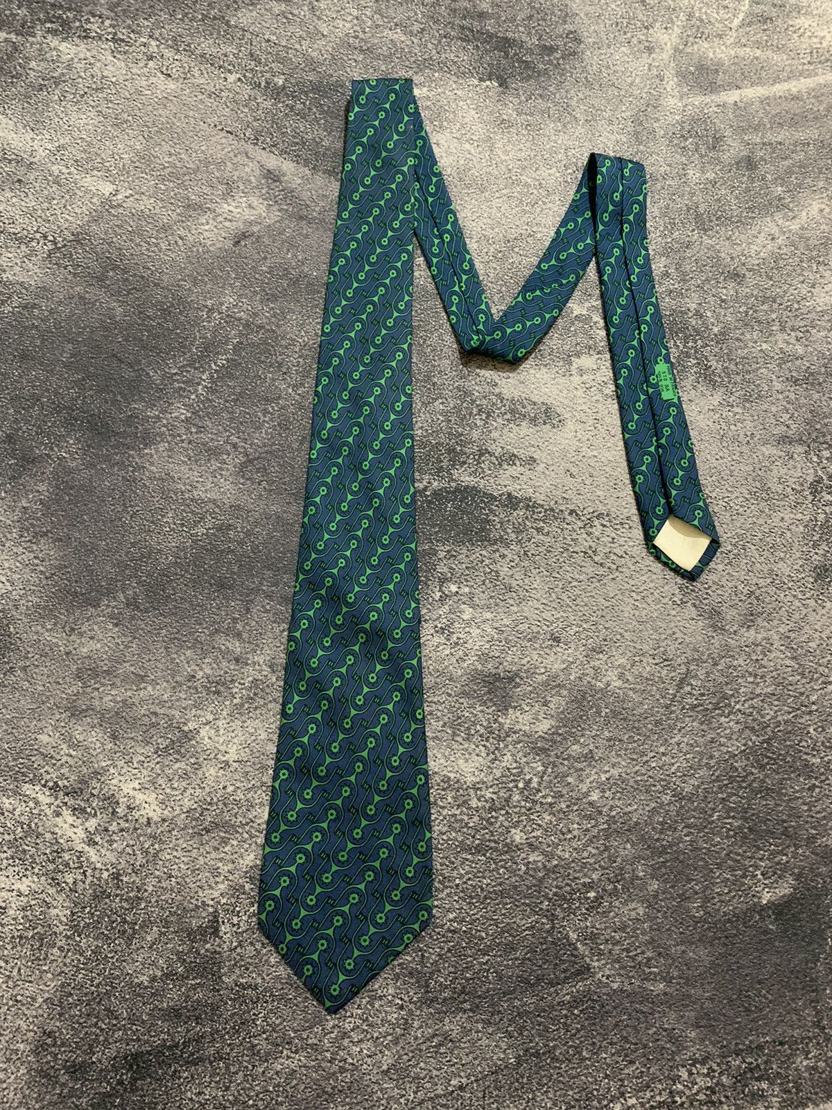 Hermes Hermes Paris Tartan Silk Tie Size ONE SIZE - 1 Thumbnail