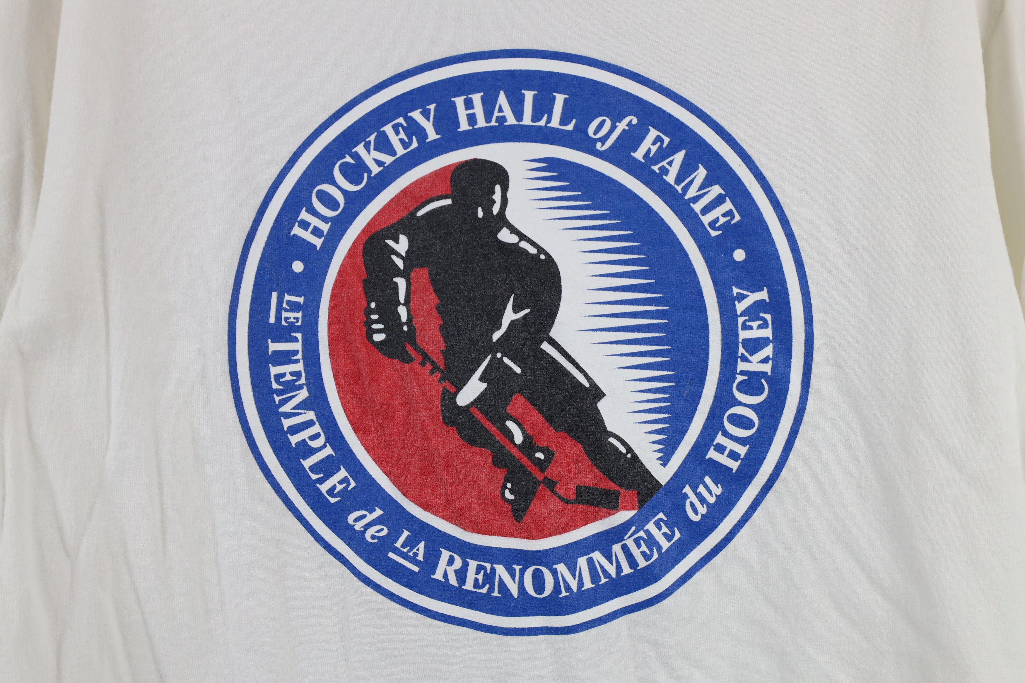 Vintage Vintage 90s Hockey Hall of Fame Short Sleeve T-Shirt White Size US M / EU 48-50 / 2 - 4 Thumbnail
