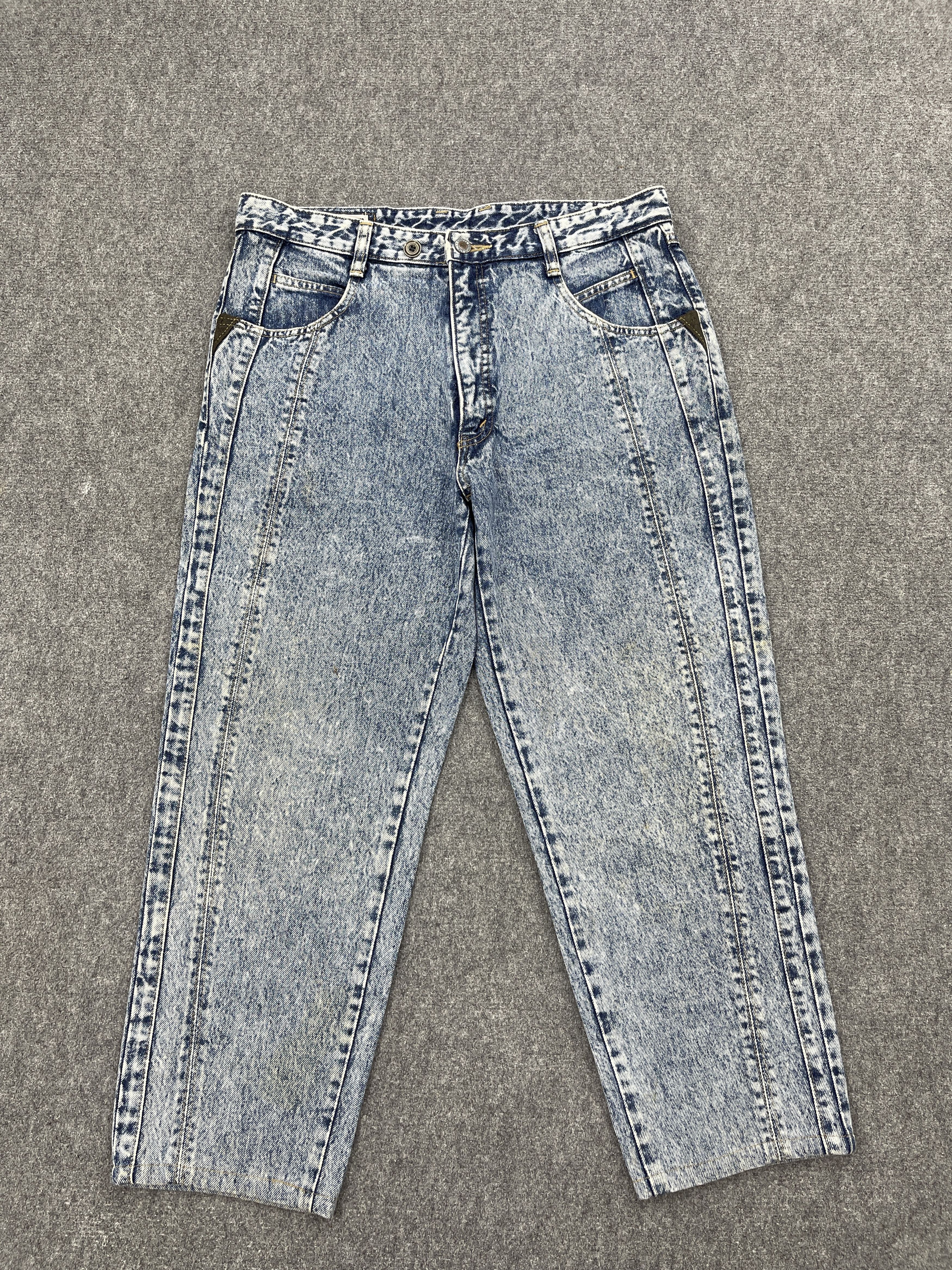 Vintage Vintage Bobson Acid Washed Denim Jeans DP2562 Size US 34 / EU 50 - 1 Thumbnail