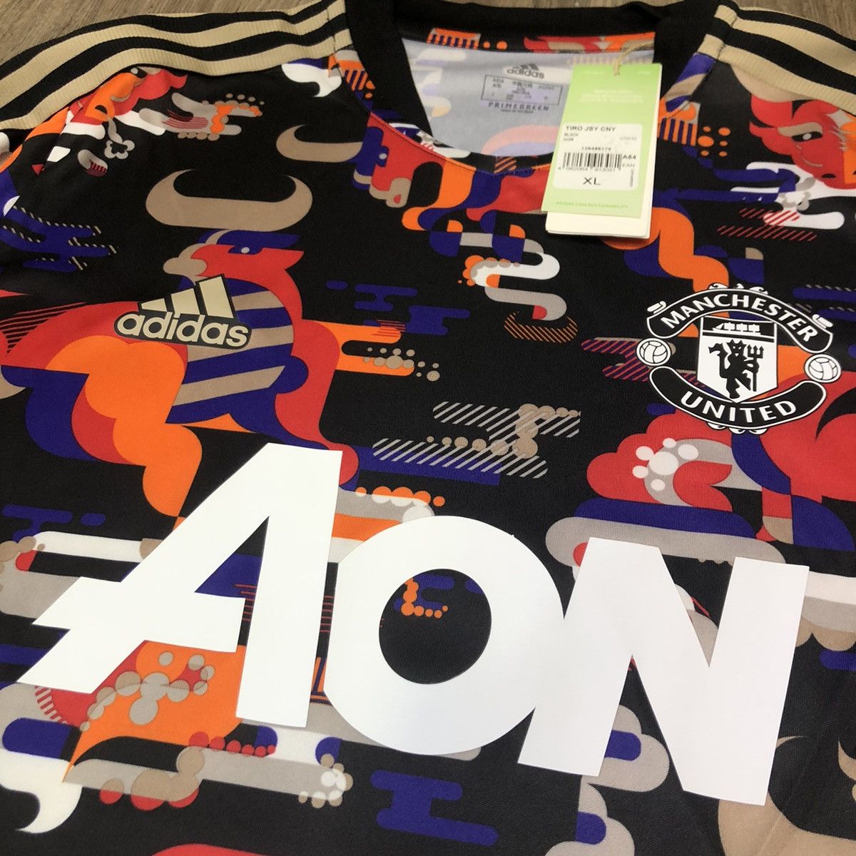 Adidas Manchester United Chinese New Year special training shirt Size US XL / EU 56 / 4 - 4 Thumbnail