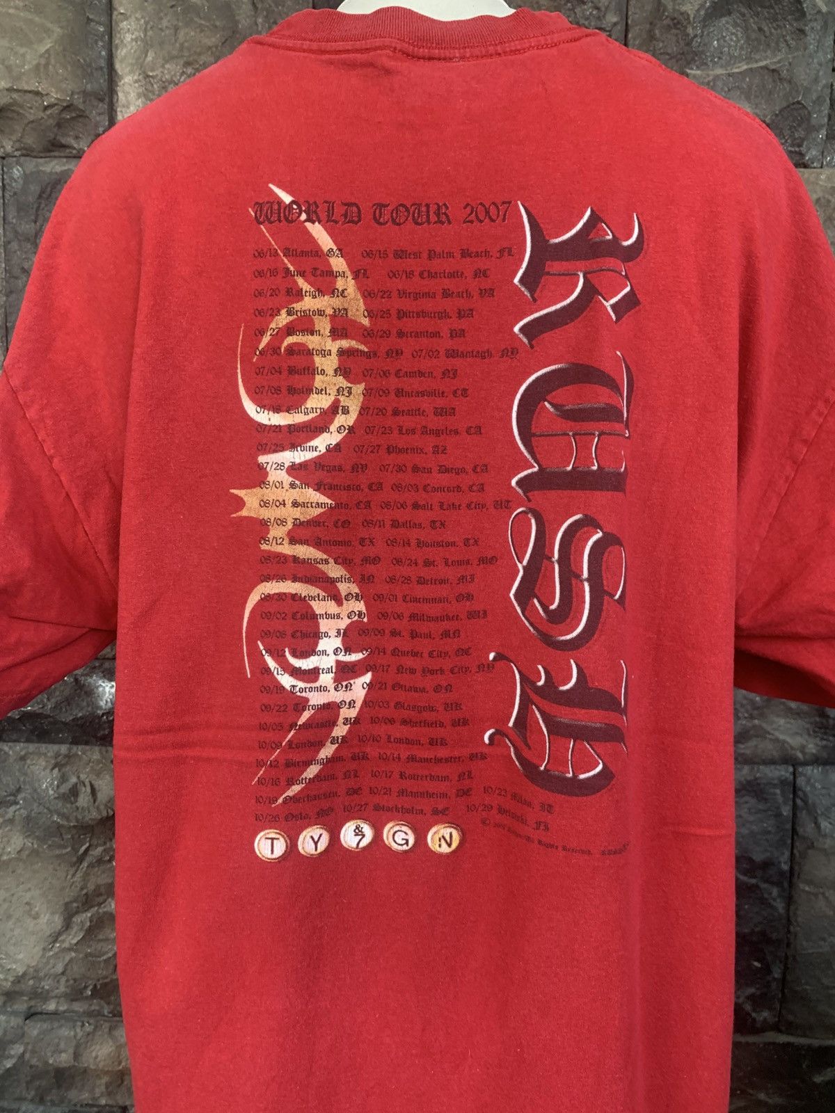 Band Tees Vintage 2007 Rush World Tour Rock Band T shirt Size US XL / EU 56 / 4 - 7 Thumbnail