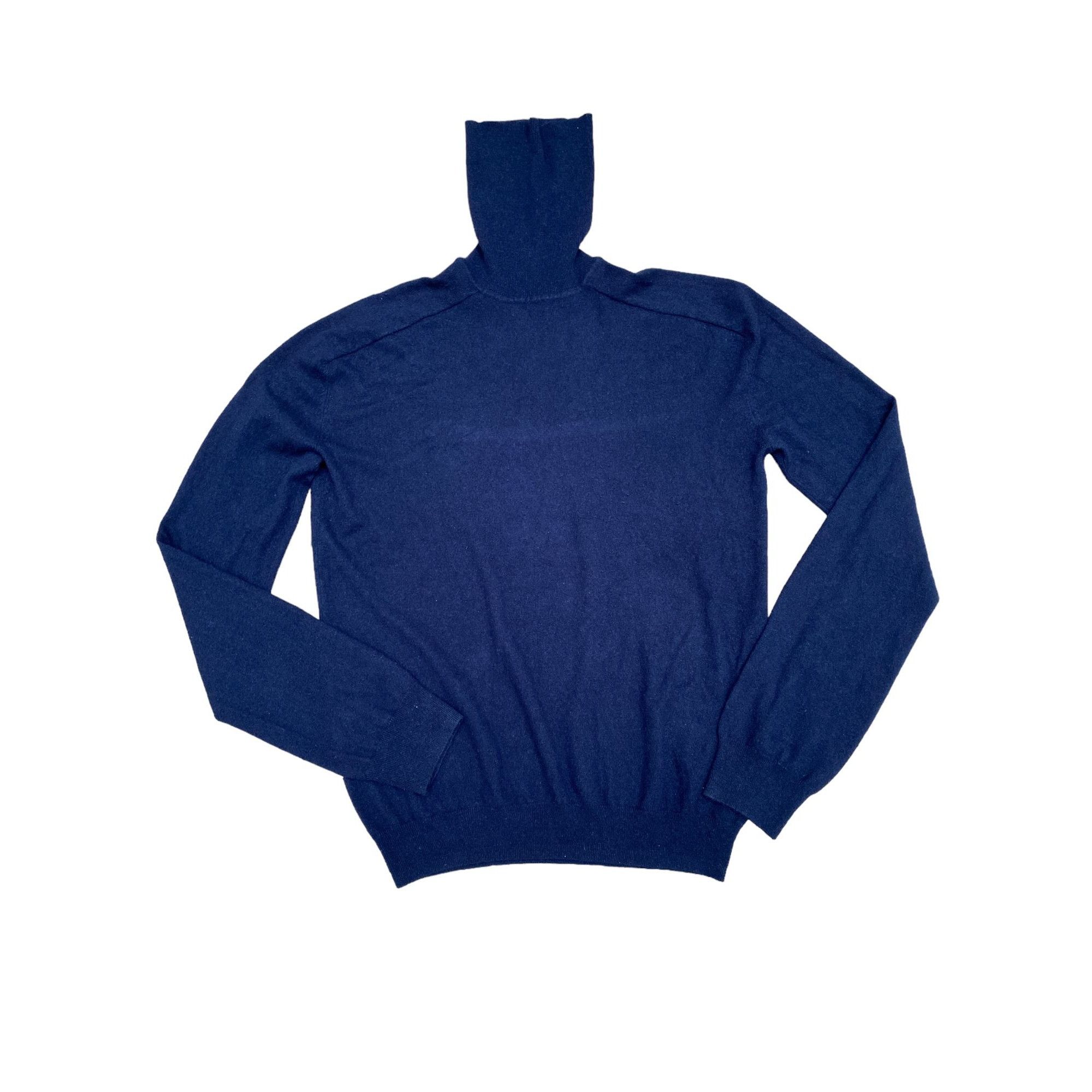 image of Maison Martin Margiela X H&m Oversized Navy Cashmere Rollnec, Men's (Size Large)