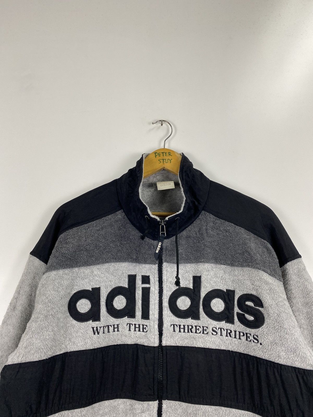 Adidas × Vintage Vintage Adidas Fleece Jacket Size US L / EU 52-54 / 3 - 6 Thumbnail