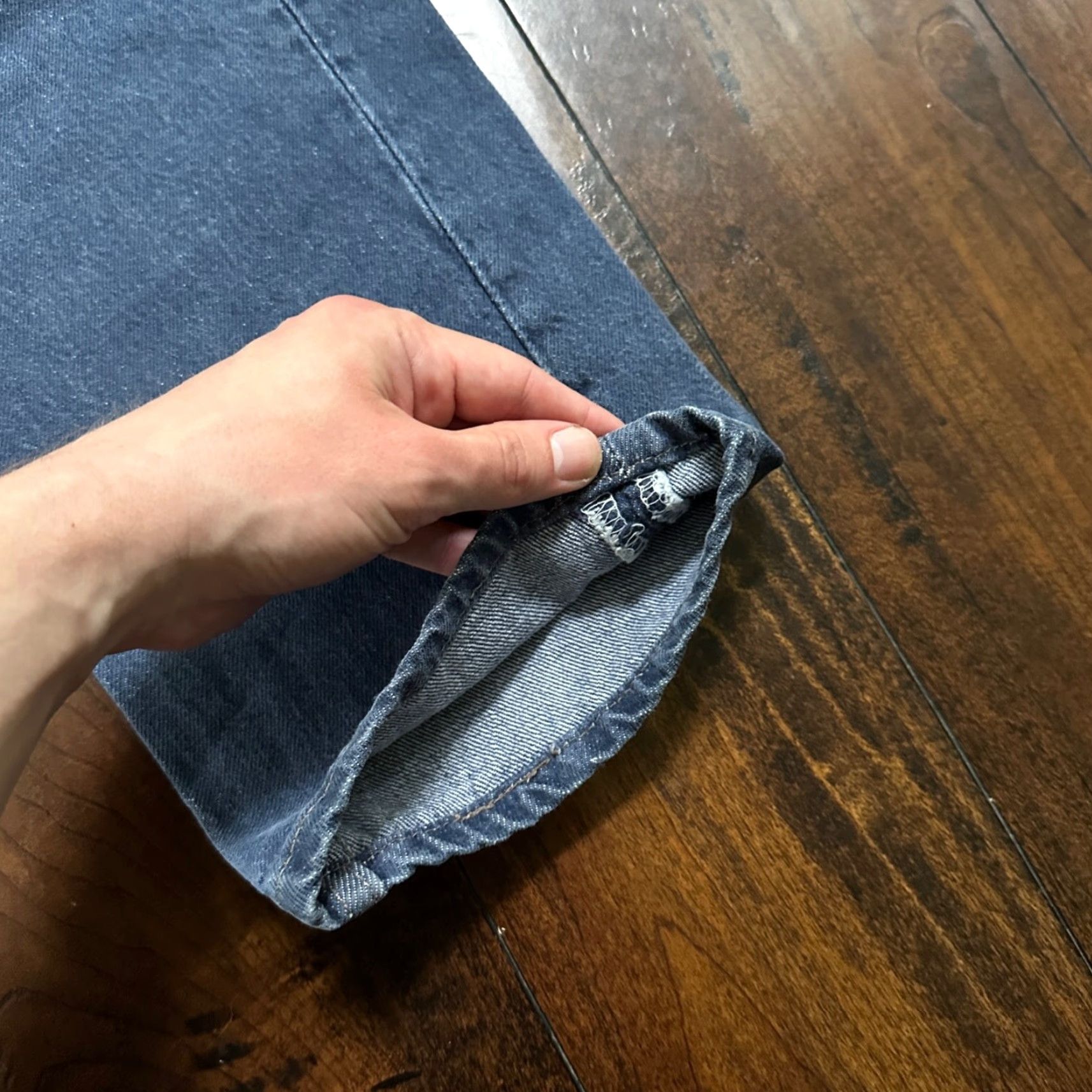 Levi's VINTAGE Levi's Jeans 501 90s Button Fly Straight Wash Blue 31x32 Mens Clothing 501 Series Size US 31 - 3 Thumbnail