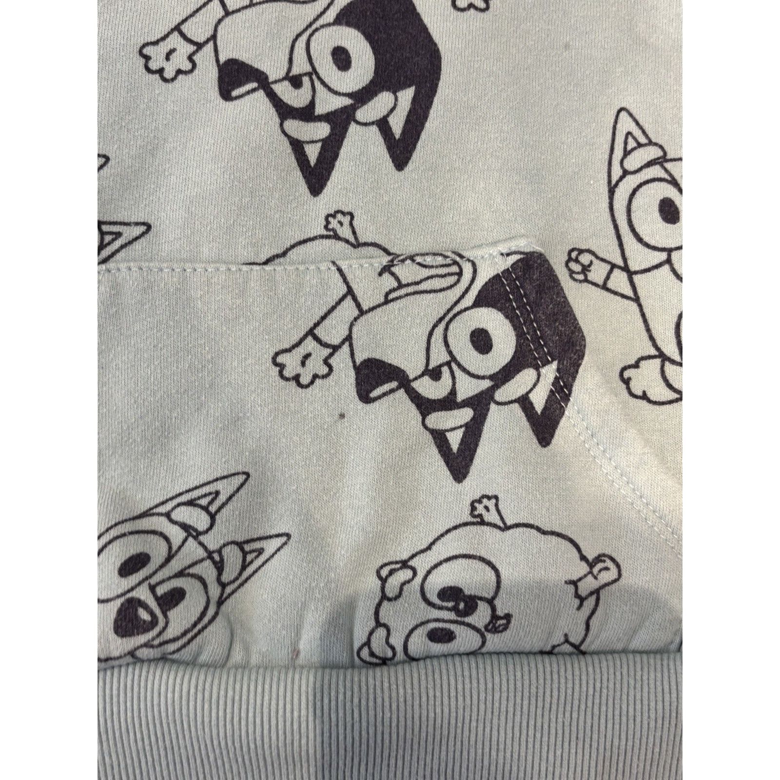 The Unbranded Brand Bluey Long SleeveHoodie Light-Blue Kids Small Cartoon Dog Size US S / EU 44-46 / 1 - 2 Thumbnail