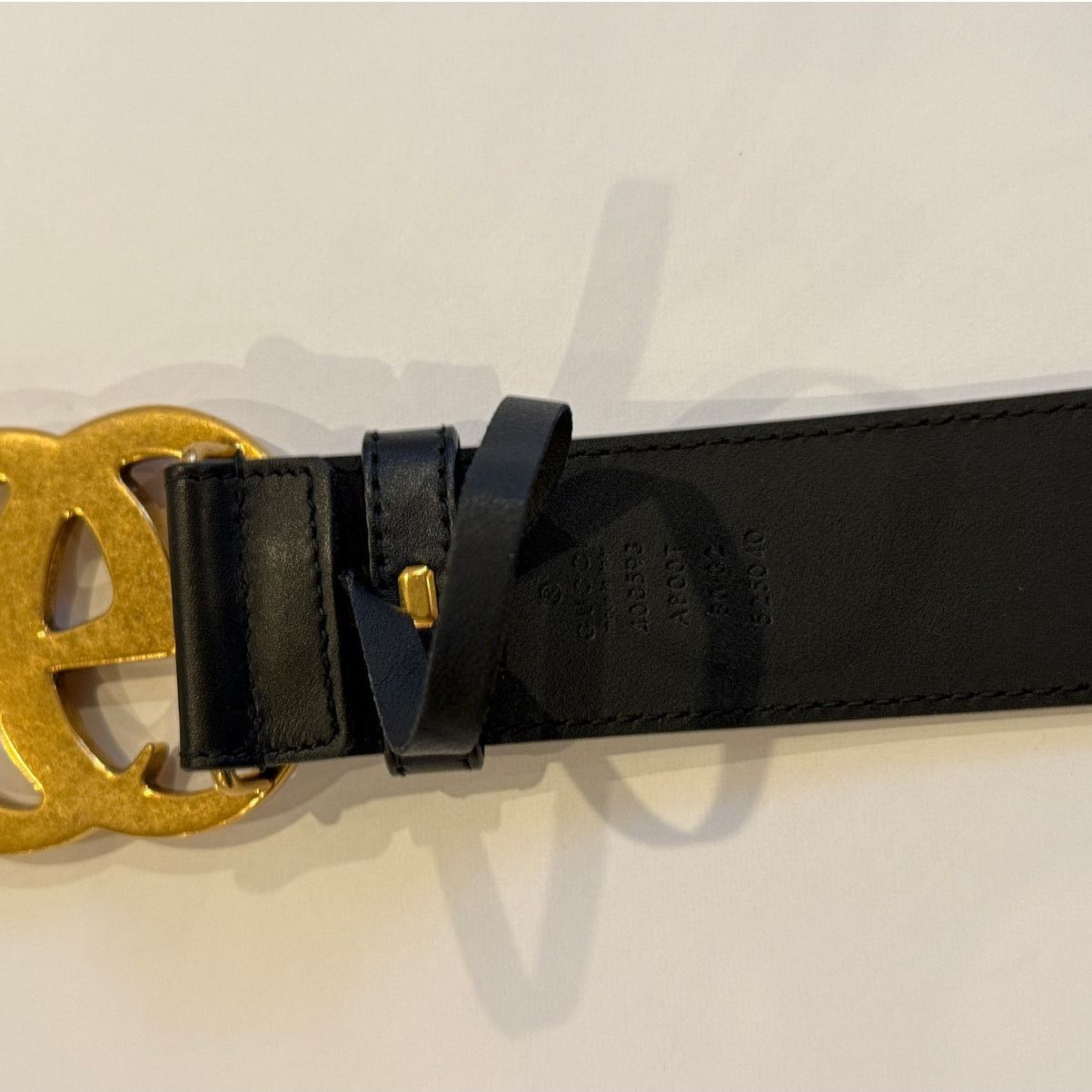 Gucci Gucci Black Leather Marmount Wide Belt Size 80 Size ONE SIZE - 6 Thumbnail
