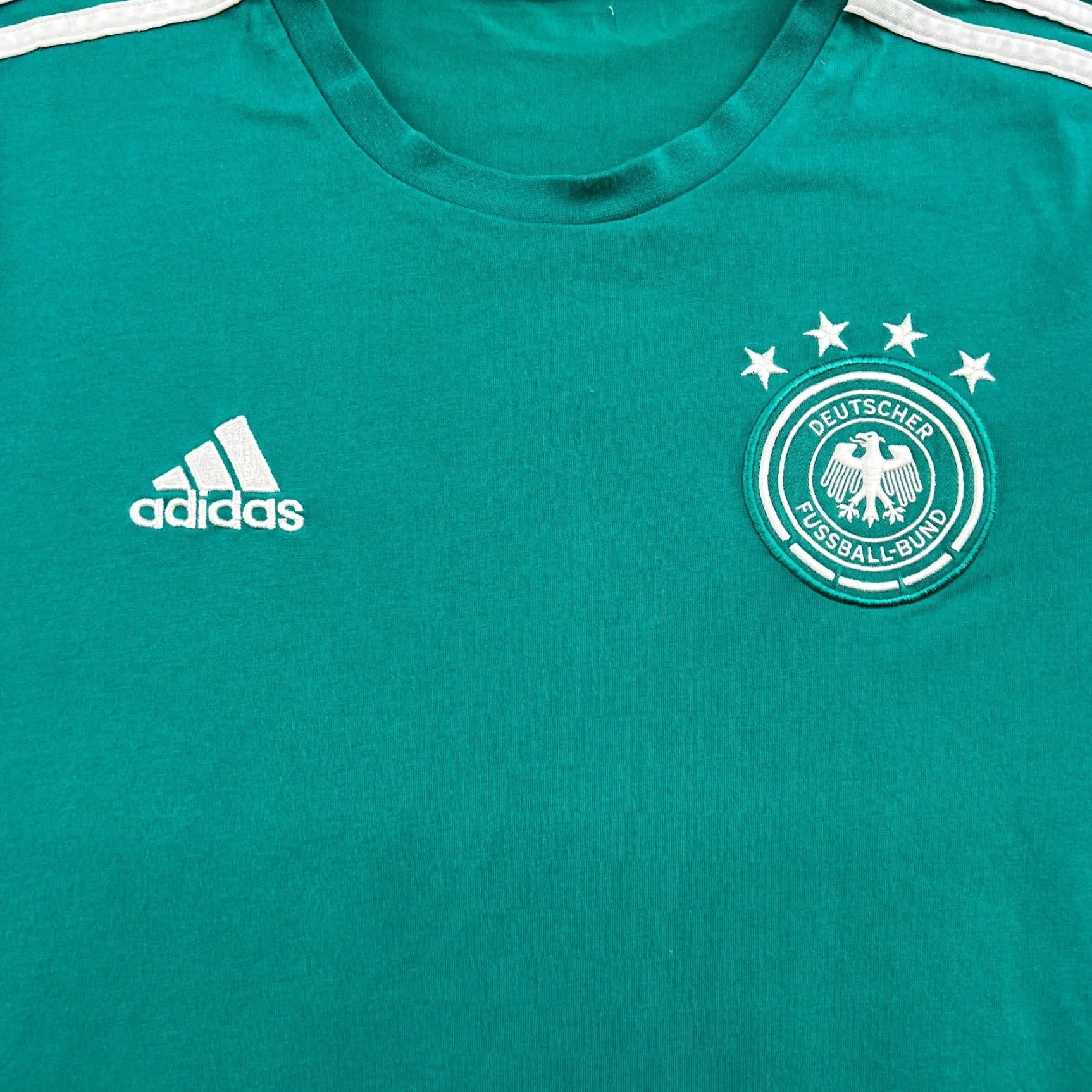 Adidas adidas Germany 2017 2018 Training Shirt Mens Medium Green Jersey Shirt Mens Football Running Moisture Wicking Quick Dry Short Sleeve Athletic Size US M / EU 48-50 / 2 - 3 Thumbnail