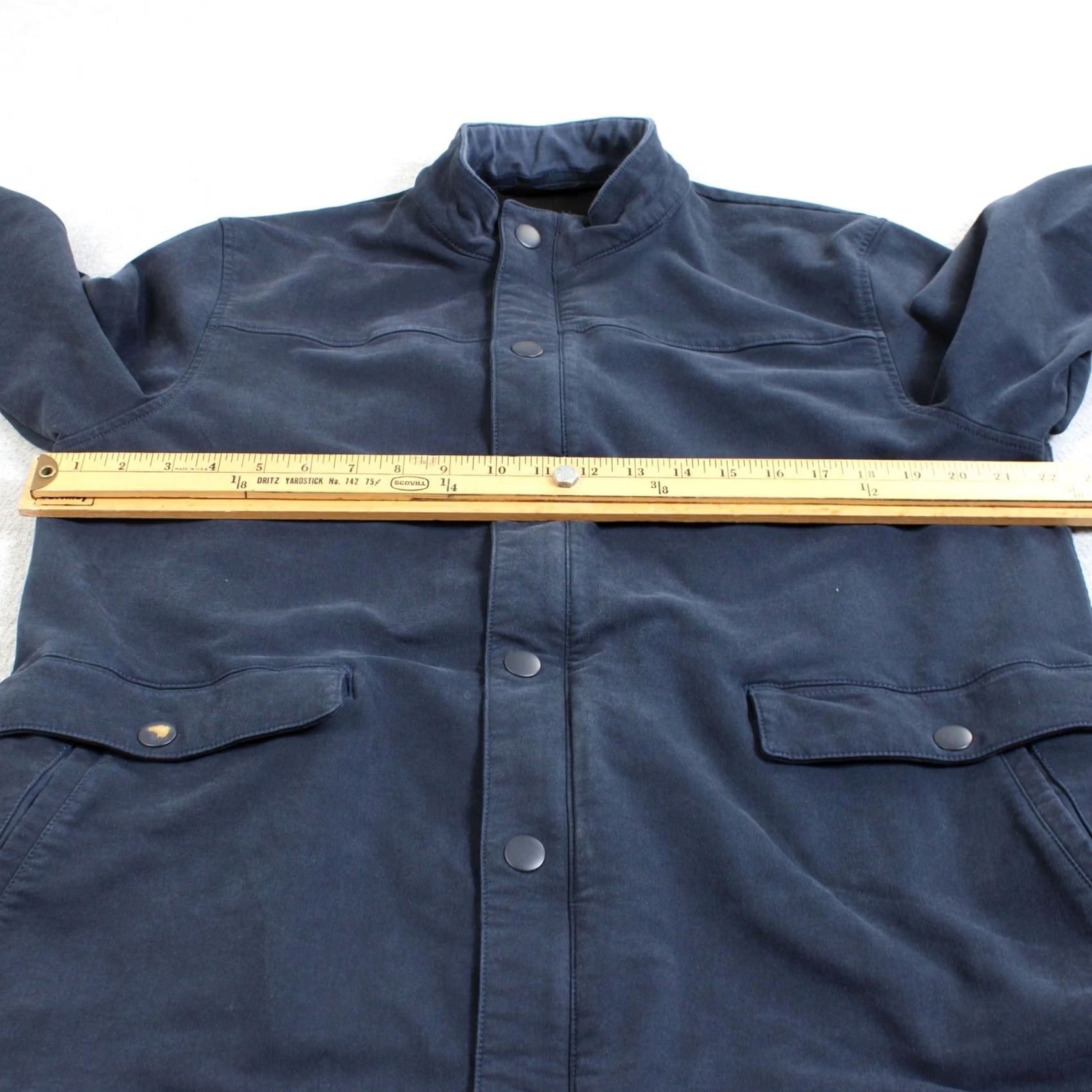 TravisMathew TravisMathew Windbreaker Jacket Men Large Blue Snap Front Golf Barn Chore Shacke Size US L / EU 52-54 / 3 - 7 Thumbnail
