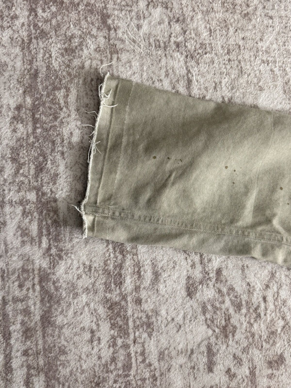 Troubled Waters Distressed Beige Denim Jeans with Frayed Hem Size US 31 - 5 Thumbnail