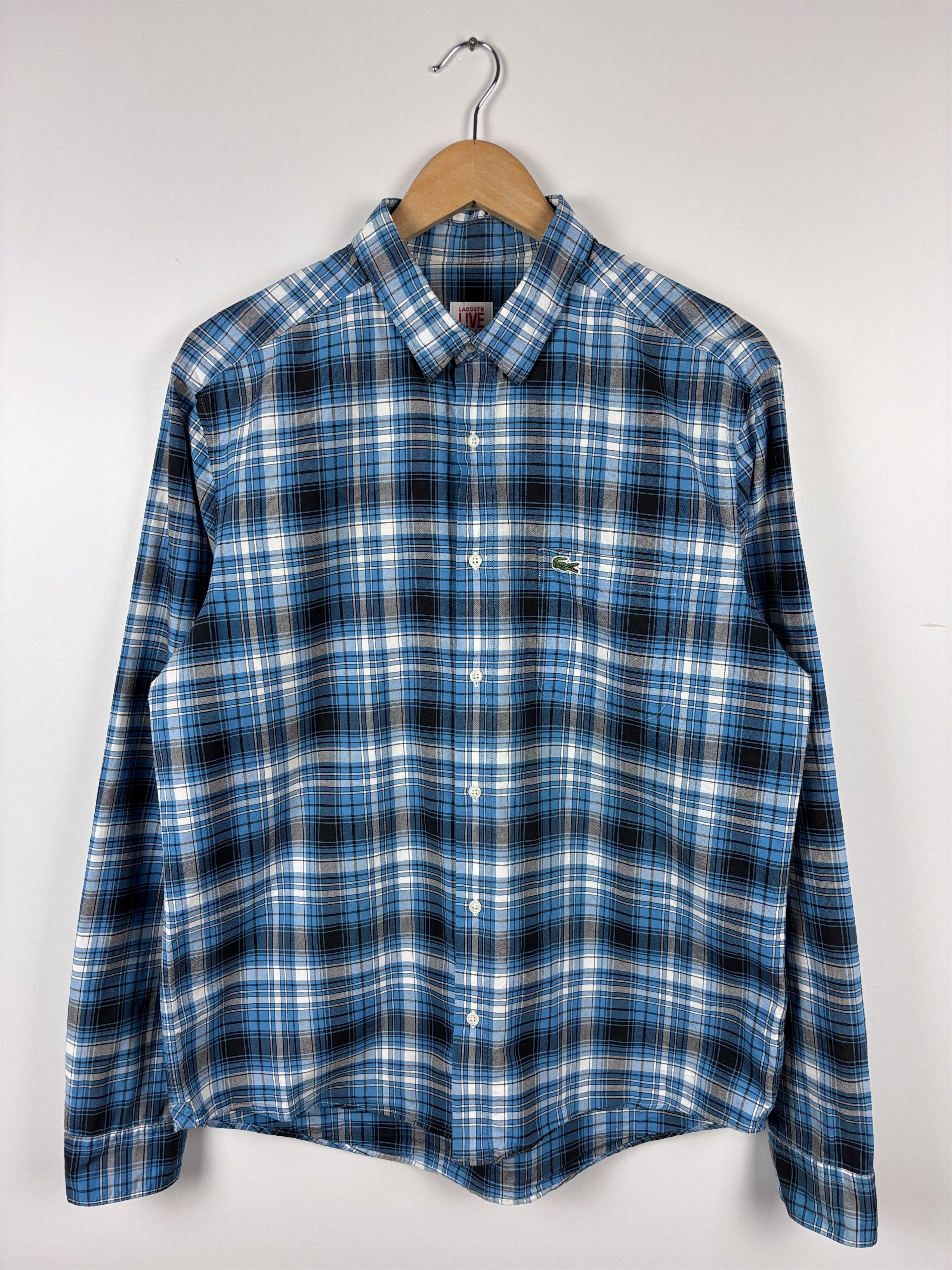 Lacoste Lacoste Live Flannel Plaid Button Down Shirt Regular 42 (L) Size US L / EU 52-54 / 3 - 1 Thumbnail