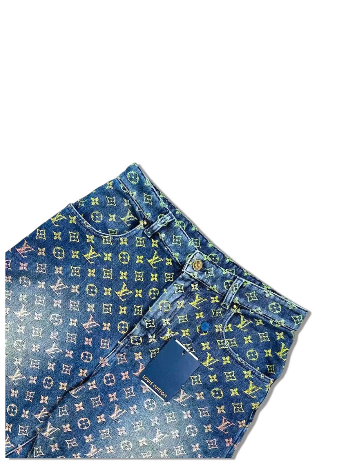 Louis Vuitton Louis Vuitton 32 Rainbow Monogram Denim Short Size US 32 / EU 48 - 3 Thumbnail