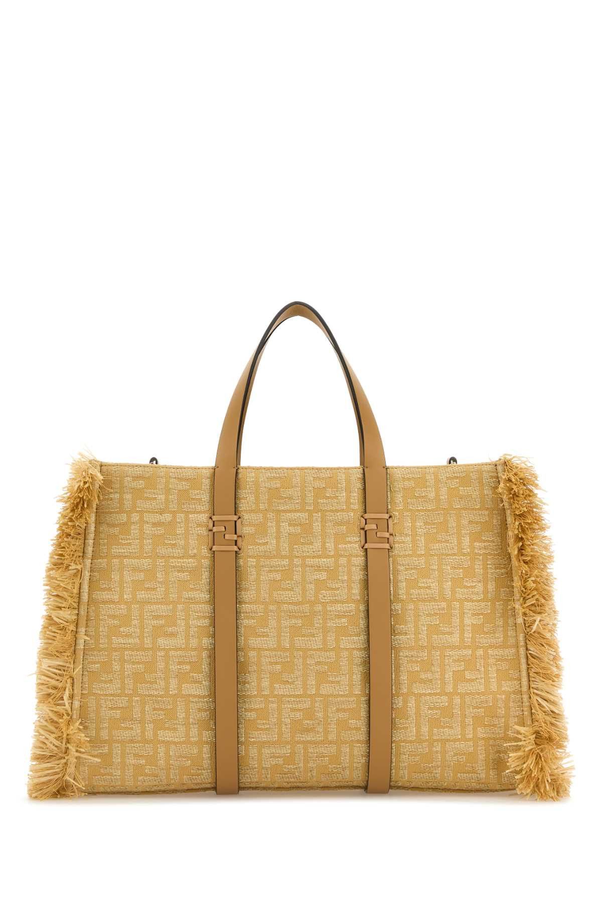 Fendi Embroidered Canvas Raffia Summer Shopping Bag Size ONE SIZE - 1 Thumbnail