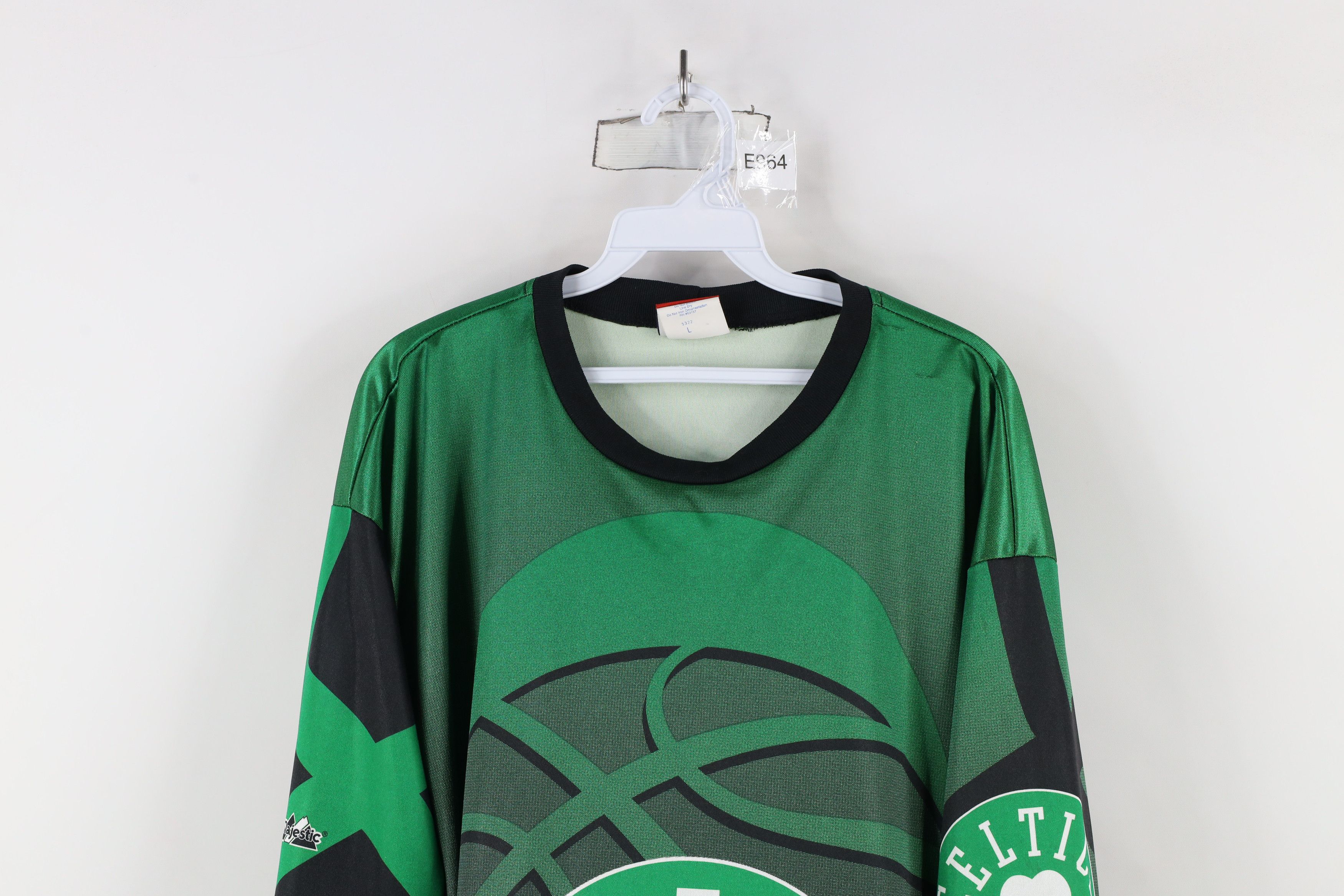 Majestic × Vintage Vintage 90s Majestic Boston Celtics Long Sleeve T-Shirt USA Size US L / EU 52-54 / 3 - 2 Thumbnail