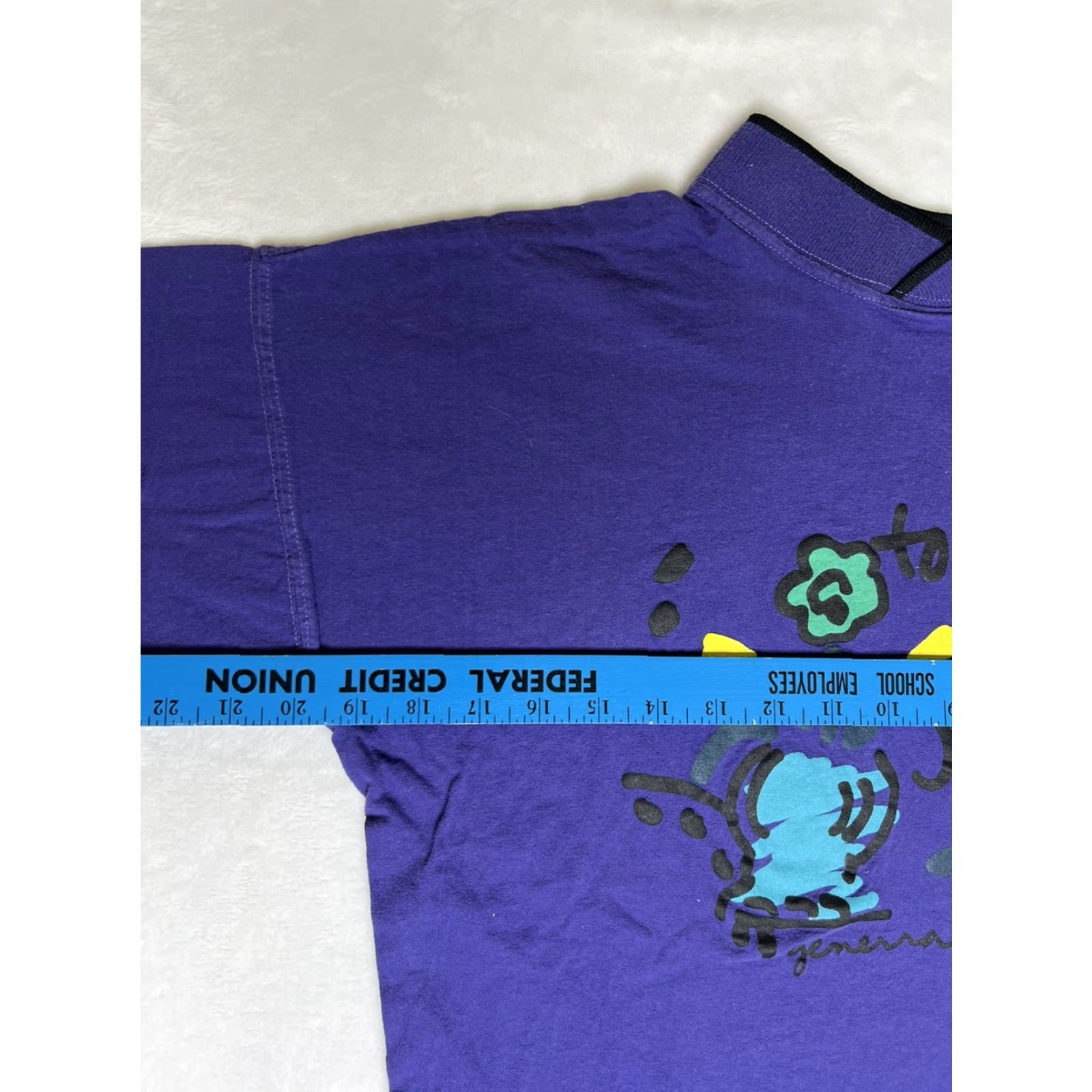 Vintage VINTAGE Generra Giovinezza Women’s T-Shirt L Purple Tout Le Jour Shirt Women L Purple V-Neck Short Sleeve Mens? wait. Size L / US 10 / IT 46 - 3 Thumbnail