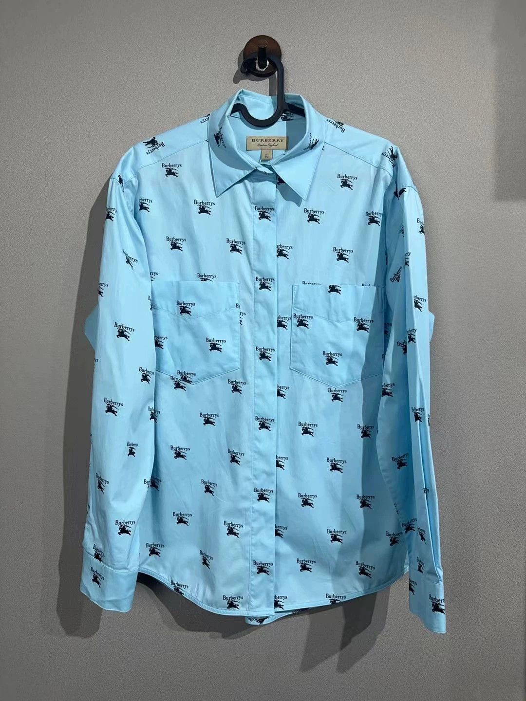 Burberry Blue Horse Logo Shirt