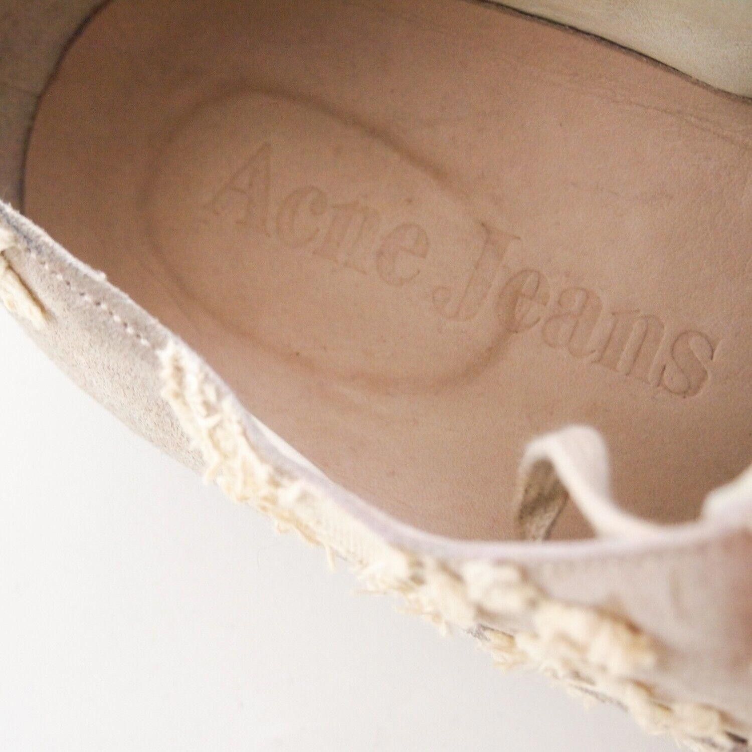 Acne Studios Acne Jeans Oxfords Gray Suede Ivory Linen Size EU 40 US 10 Size US 10 / IT 40 - 9 Thumbnail
