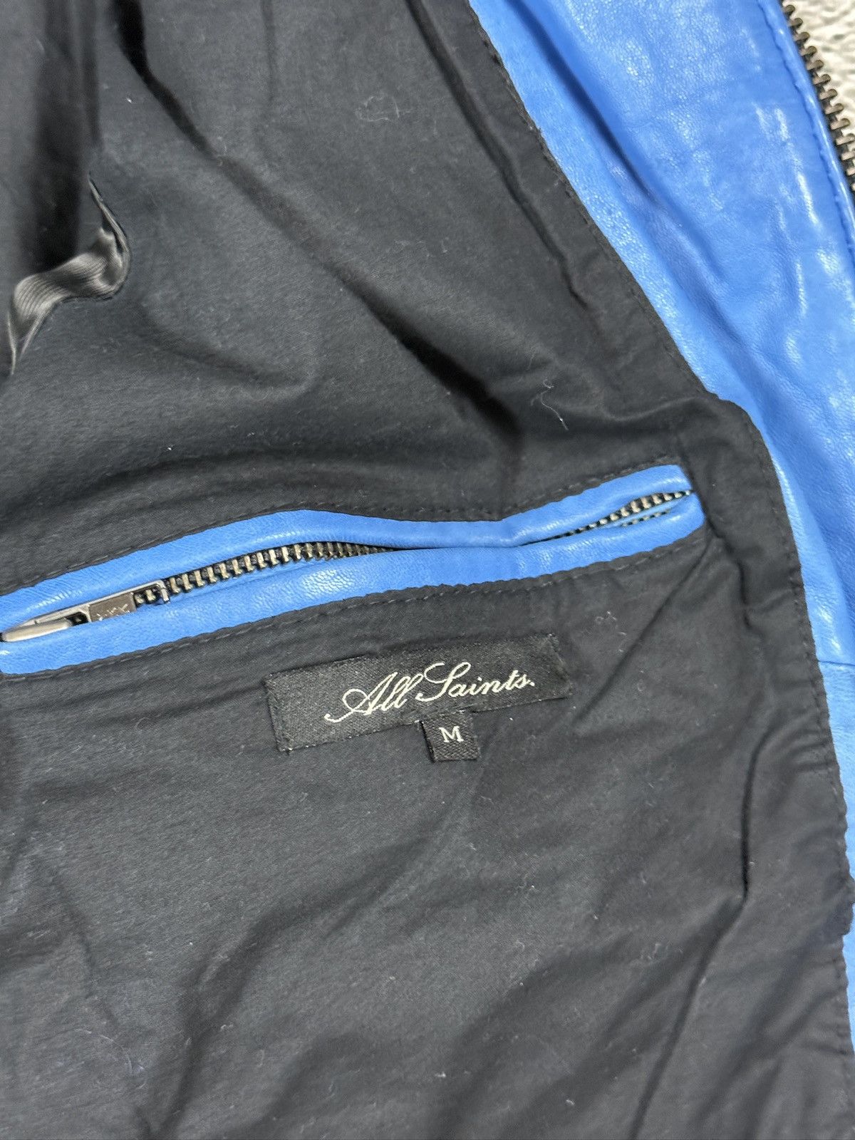 Allsaints Allsaints AW07 specialist blue turqoise Leather Jacket Size US M / EU 48-50 / 2 - 6 Thumbnail