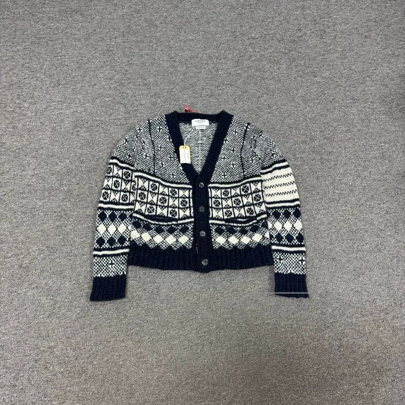 Thom Browne Thom Browne Fair Isle patterned woolen knitted cardigan Size US S / EU 44-46 / 1 - 1 Thumbnail