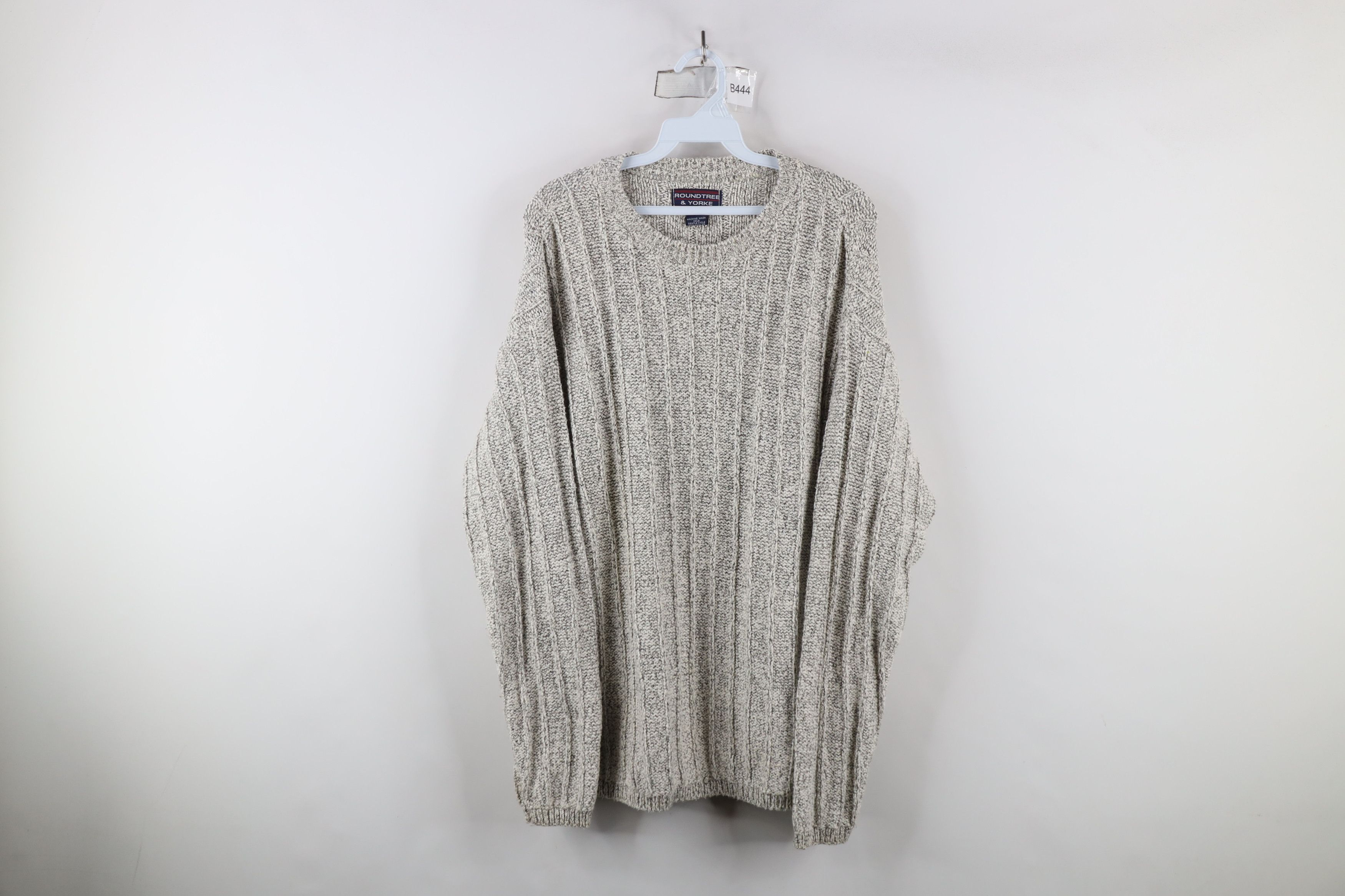 Vintage 90s Streetwear Ribbed Knit Crewneck Sweater USA