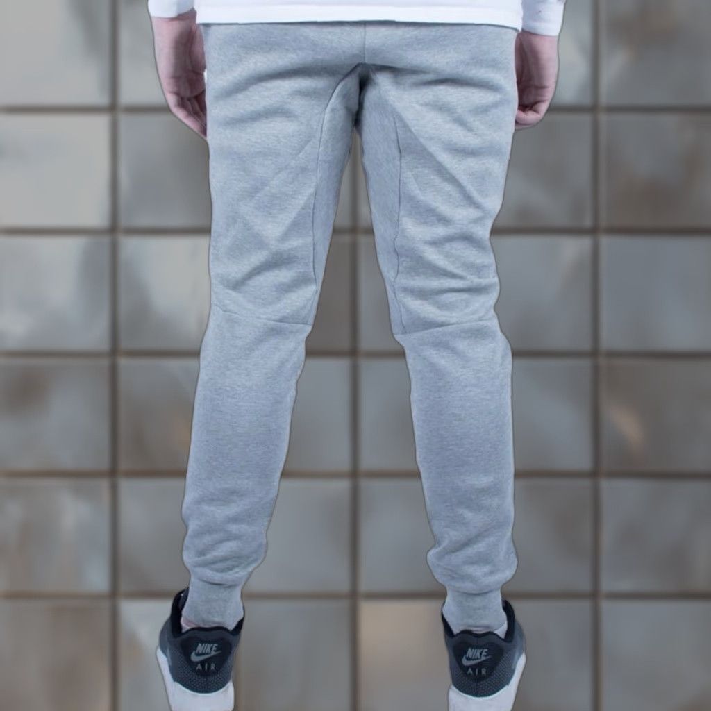Nike VINTAGE Nike NSW Sportswear Tech Fleece 1MM Heather Grey Black Jogger Sweatpants Sz. S Mens Sweatpants Size US 29 - 1 Thumbnail