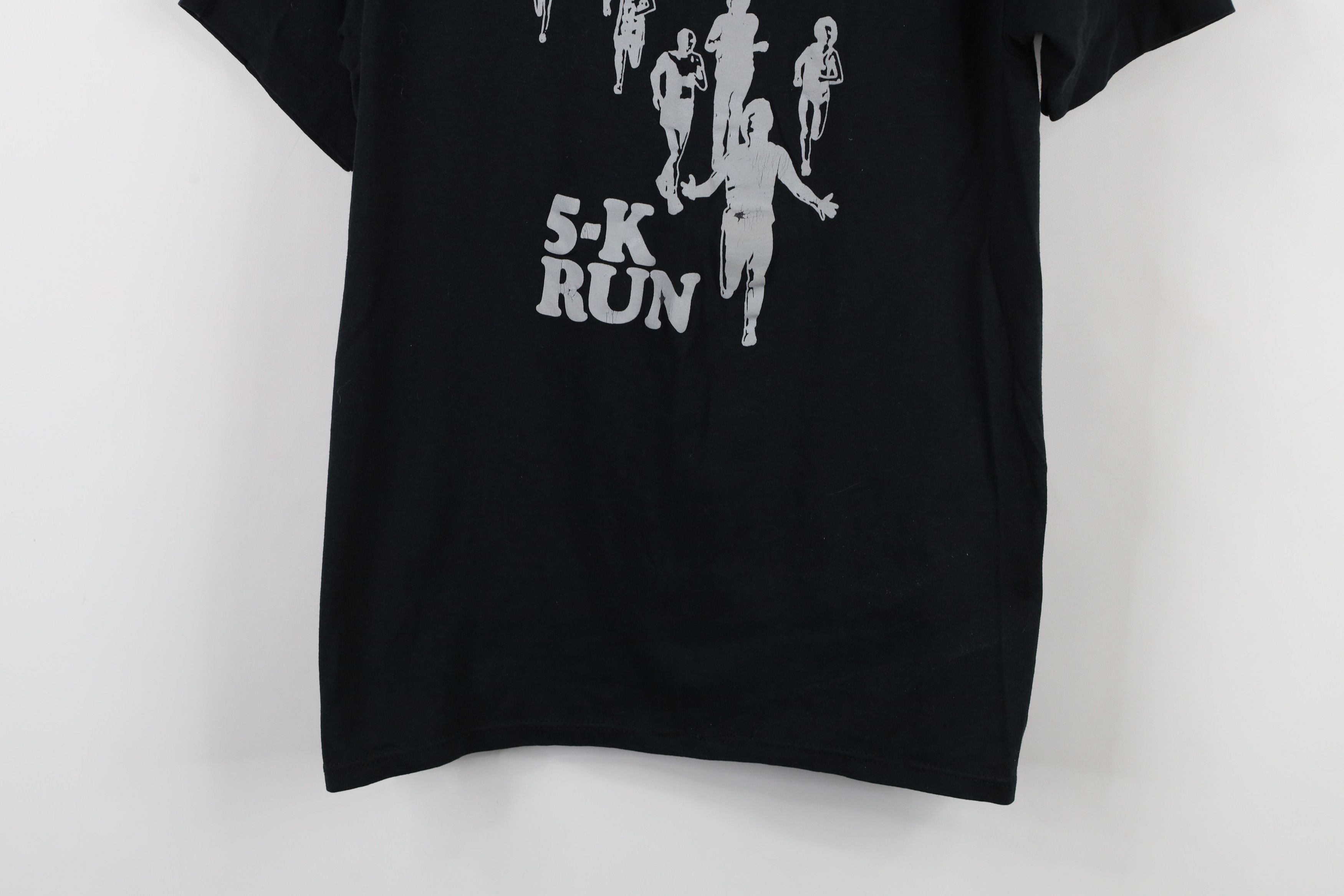 Vintage Vintage 80s 90s Ignatius 5k Run Road Race T-Shirt Black USA Size S / US 4 / IT 40 - 3 Thumbnail