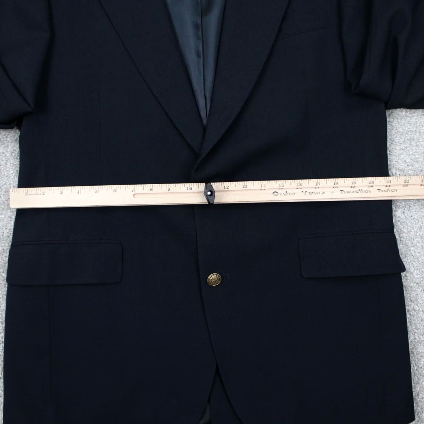 Jos. A. Bank Jos. A. Bank Gordon Blazer Men 43 Long Blue 2 Button 100% Wool Sports Jacket Size 46R - 3 Thumbnail