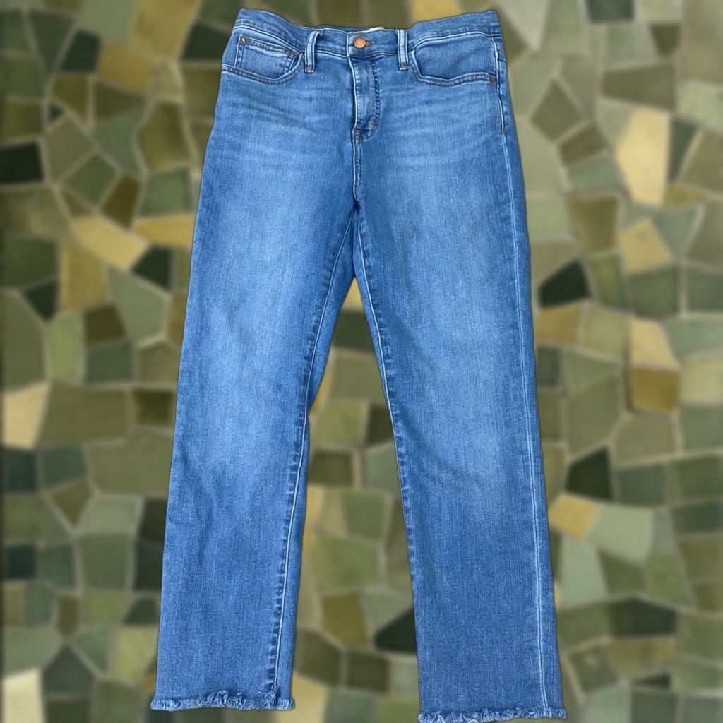 Madewell Madewell Jeans Capri Womens Size 29 Blue High Rise Road Tripper Crop Raw Hem Size 29" - 1 Thumbnail