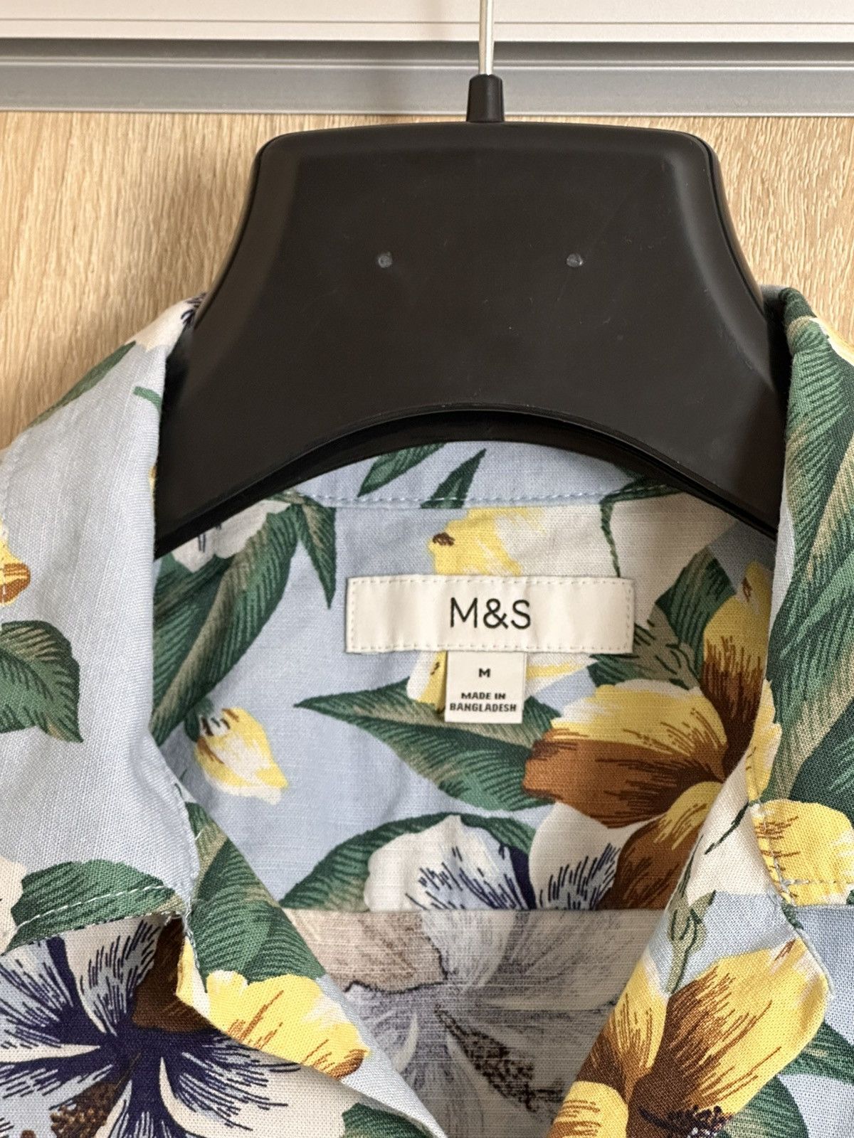 Marks & Spencer 🔥 Marks Spencer Cotton Hawaiian Button Up Shirt Art Floral Size US M / EU 48-50 / 2 - 4 Thumbnail