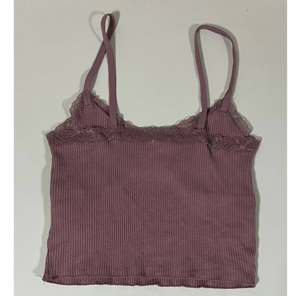 Cotton On Cotton On Mauve Lace Tank Crop Top Shirt Camisole Size XS 🎀 Size XS / US 0-2 / IT 36-38 - 4 Thumbnail