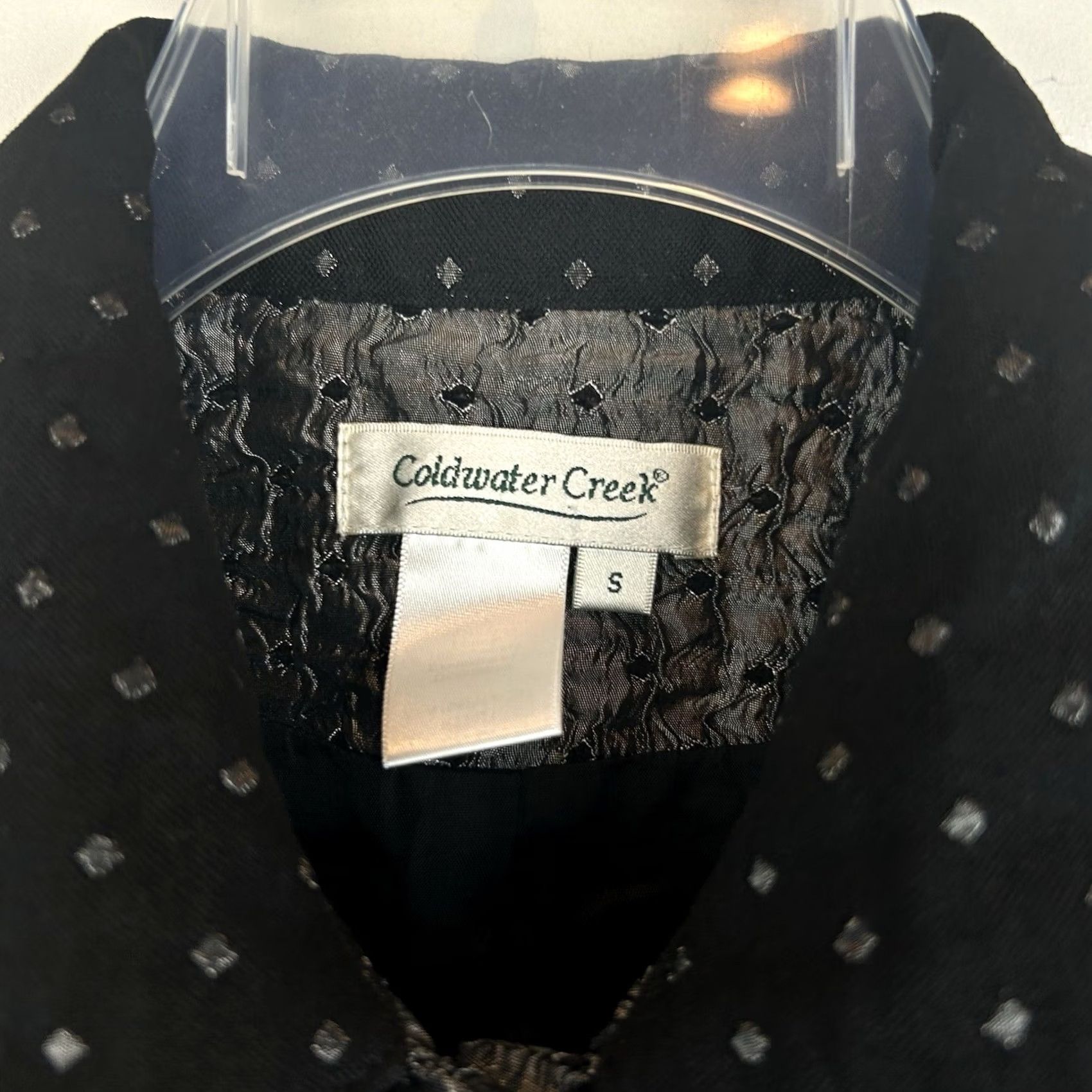 Coldwater Creek Coldwater Creek Vest Womens Small Collared Button Black Silver Lined Safari Preppy Size S / US 4 / IT 40 - 3 Thumbnail