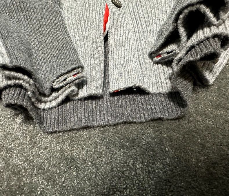 Thom Browne Thom BrowneStitching illusion cashmere cardigan pullover s Size US XL / EU 56 / 4 - 4 Thumbnail