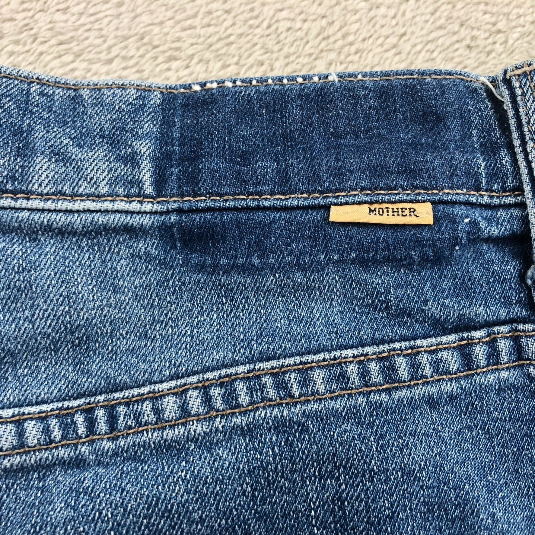 MOTHER Mother Women Jeans 26 Straight Leg Superior Blue Denim Butto Size 26" / US 2 / IT 38 - 3 Thumbnail