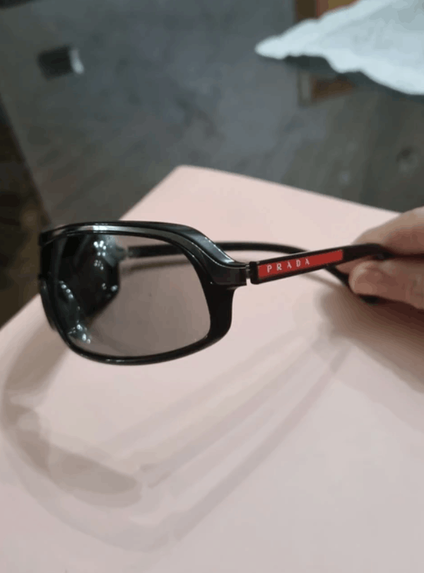 Prada PRADA Sunglasses Wrap Shield Mask Symbole Sport Red Tab Size ONE SIZE - 1 Thumbnail