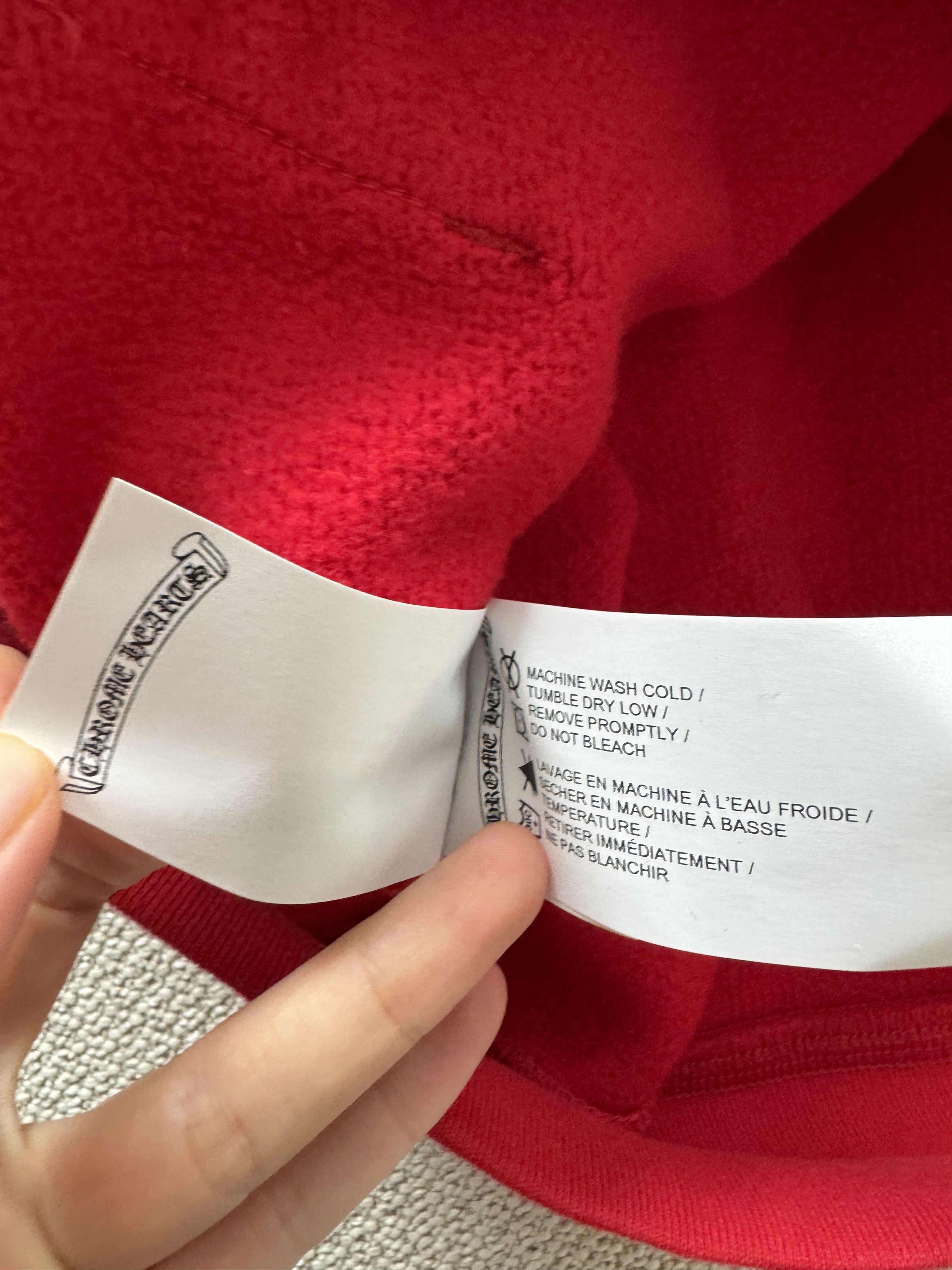 Chrome Hearts Chrome Hearts Red Hollywood Triple Cross Half Zip Sweatshirt Size US L / EU 52-54 / 3 - 6 Thumbnail