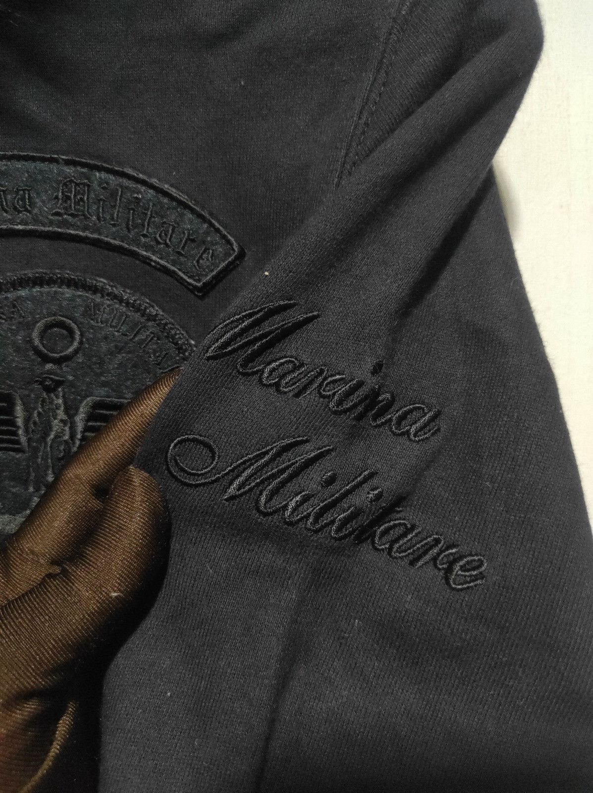 Japanese Brand Blunero Internasional Accademia Marina Militare fur hoodie Size US S / EU 44-46 / 1 - 10 Thumbnail