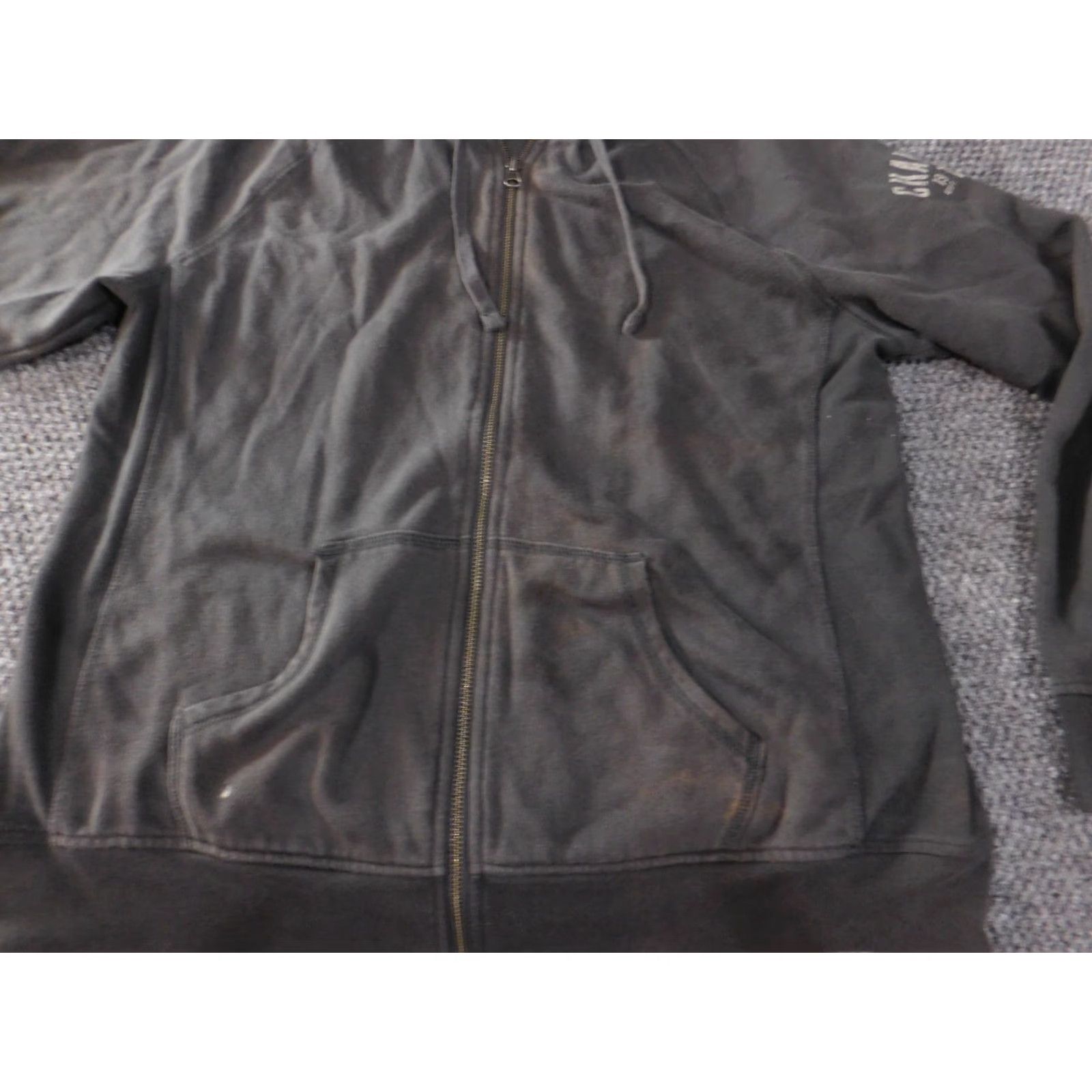 Champion VINTAGE American Eagle Hoodie Womens L gray full zip casual sports Size L / US 10 / IT 46 - 7 Thumbnail