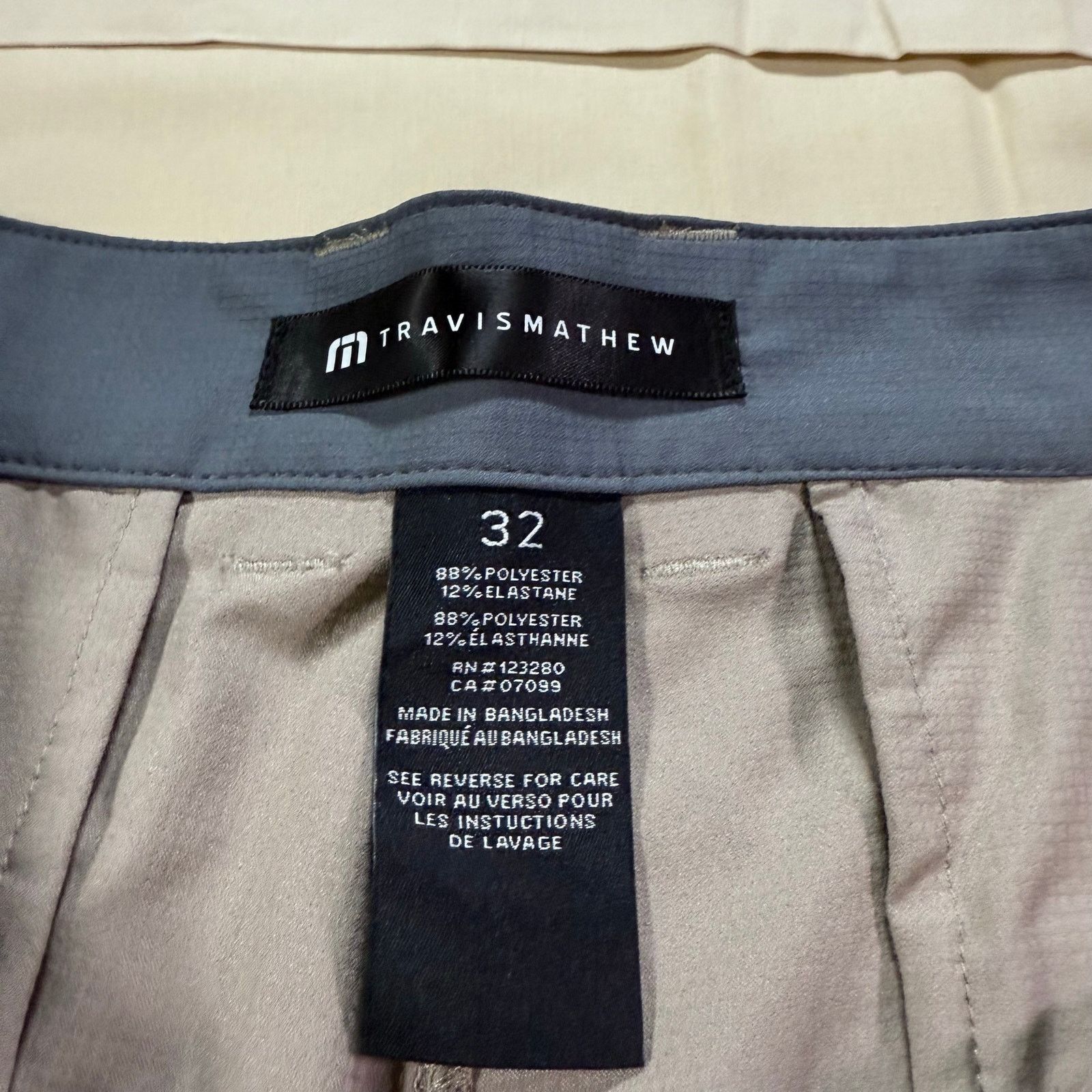 TravisMathew Travis Mathew Wanderlust Mens Shorts 32 Gray 9" Inseam Golf Size US 32 / EU 48 - 4 Thumbnail