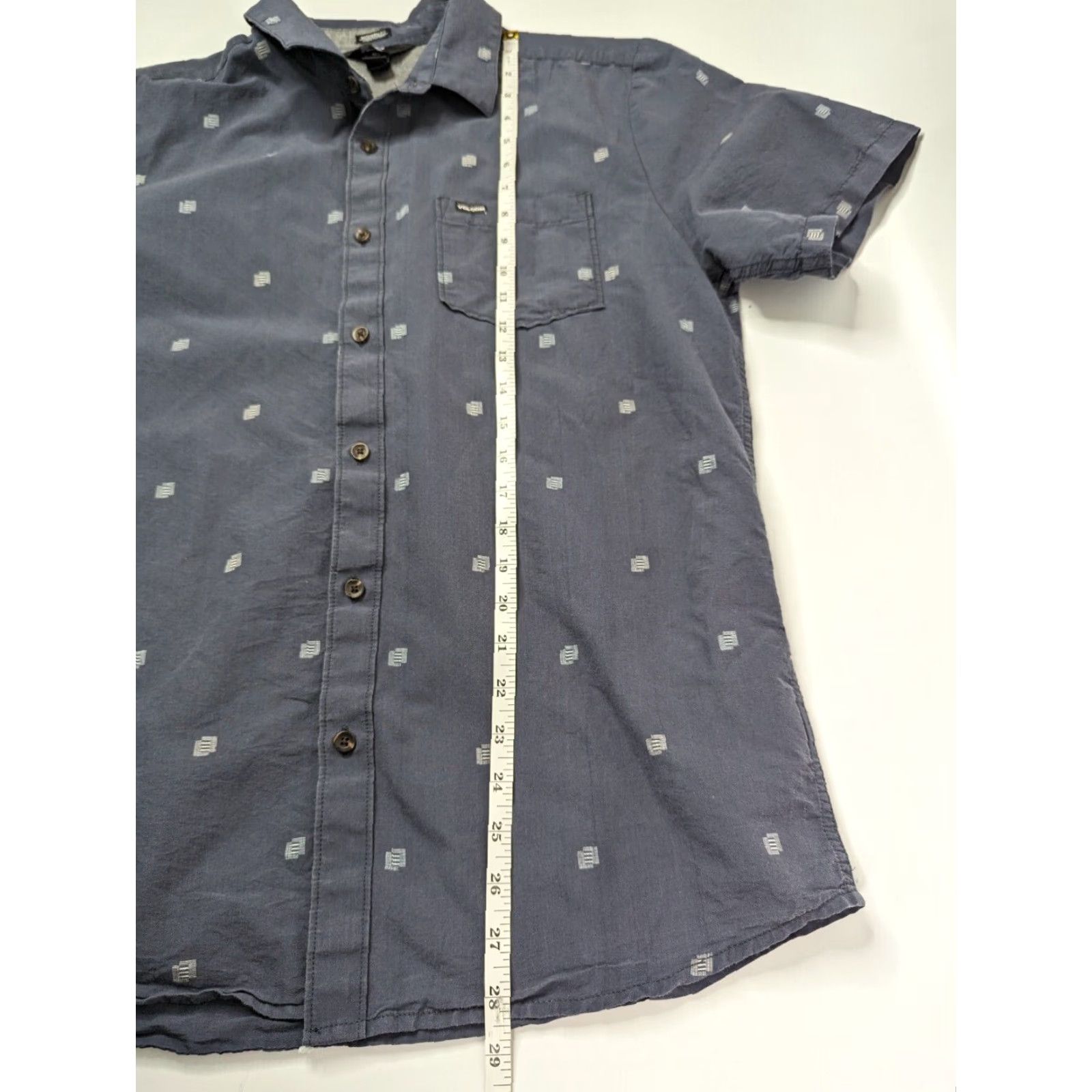 Volcom Volcom Button-Up Shirt Mens Large Short Sleeve Preppy Classic Cotton Polyester Blue Size US L / EU 52-54 / 3 - 5 Thumbnail