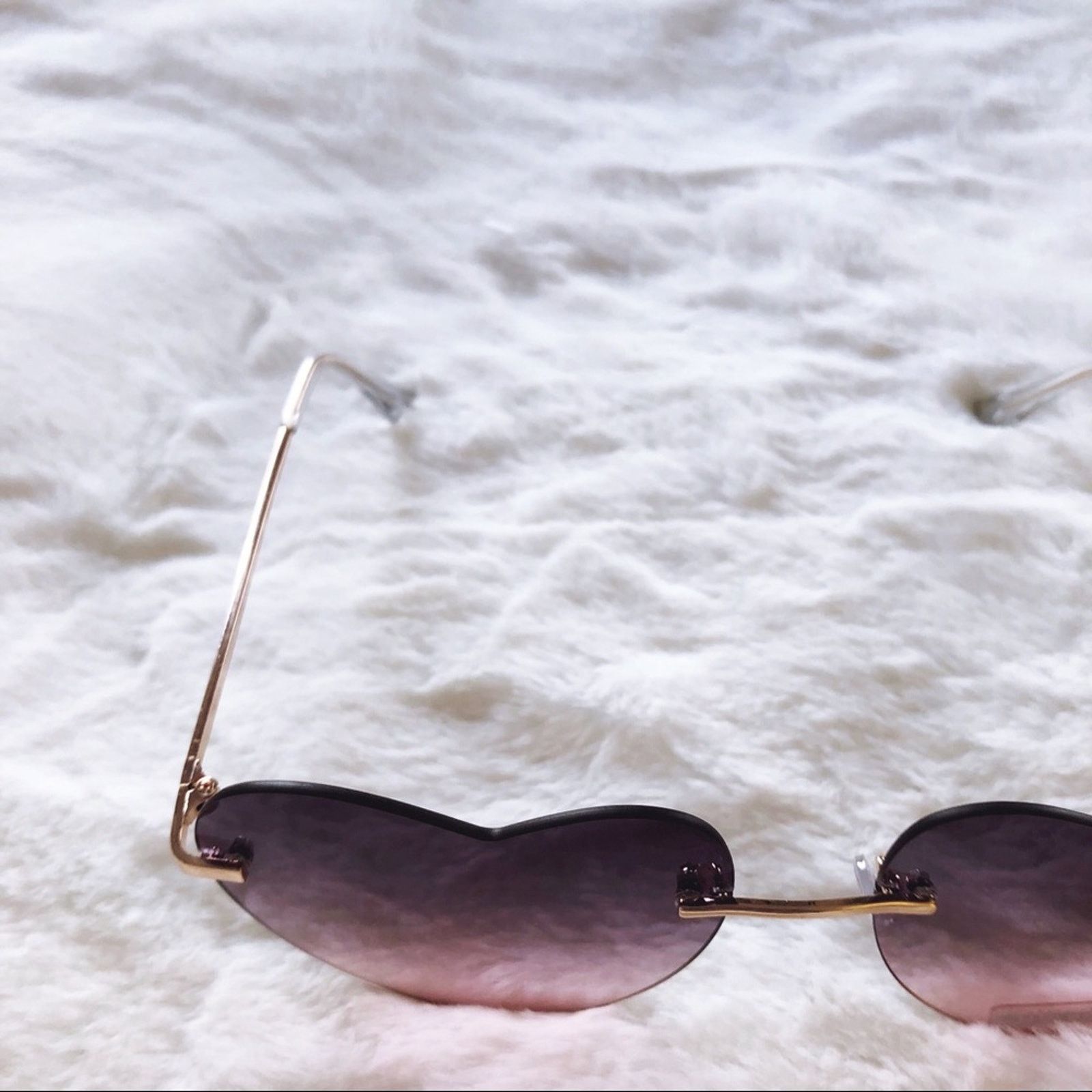 Other Miley Purple Gradient Heart Sunglasses Size ONE SIZE - 8 Thumbnail