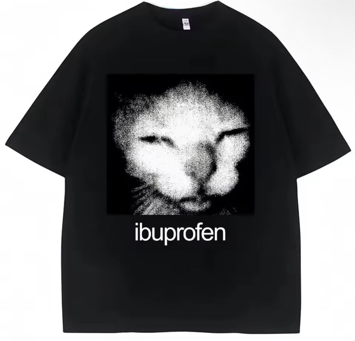 Japanese Brand Retro Y2K Vintage Funny Ibuprofen Cat Meme Graphic T-Shirt Size US S / EU 44-46 / 1 - 1 Thumbnail