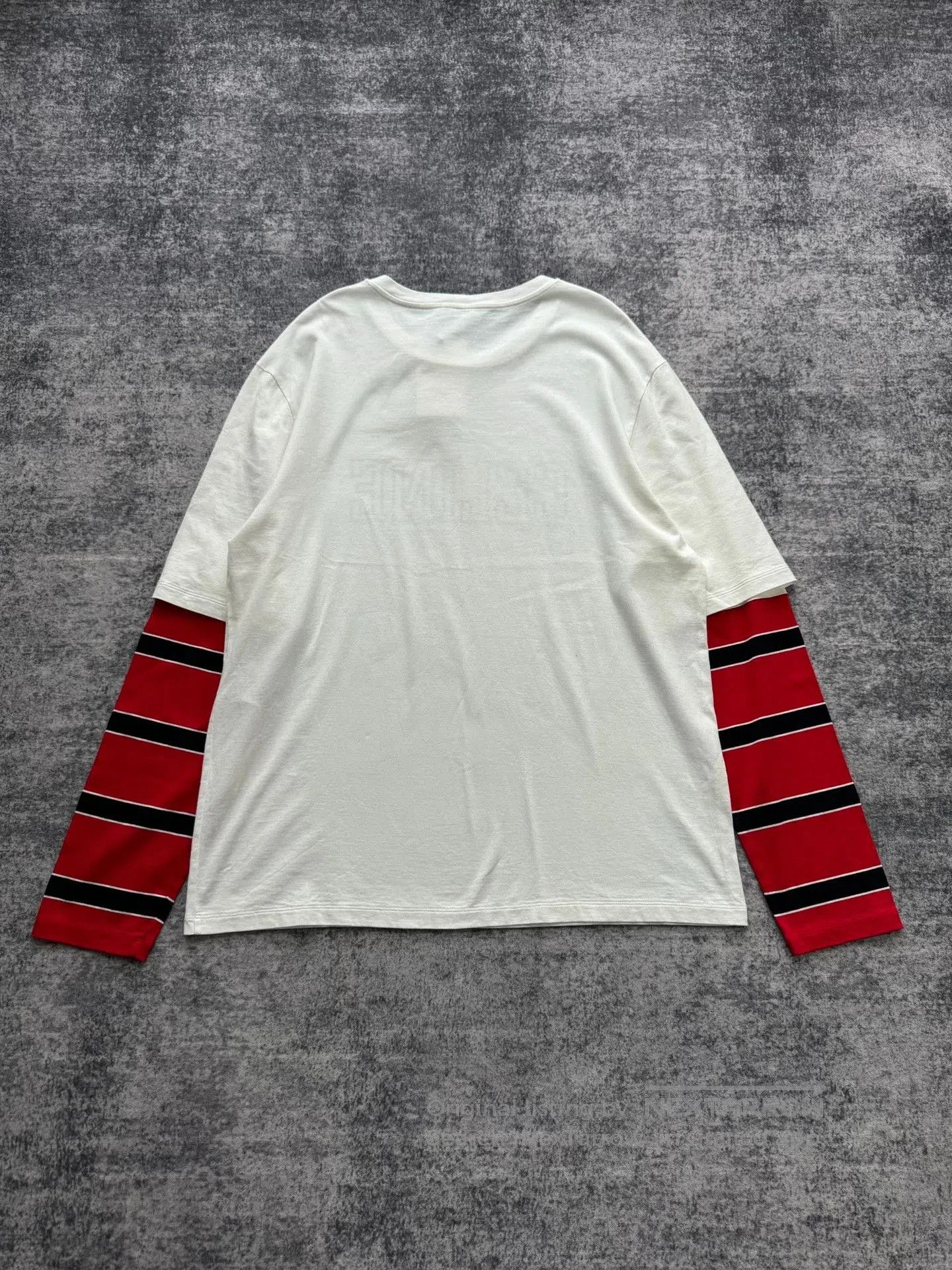 Celine Celine Red White Slogan Logo Fake Two-Piece Long Sleeve. Size M / US 6-8 / IT 42-44 - 2 Thumbnail