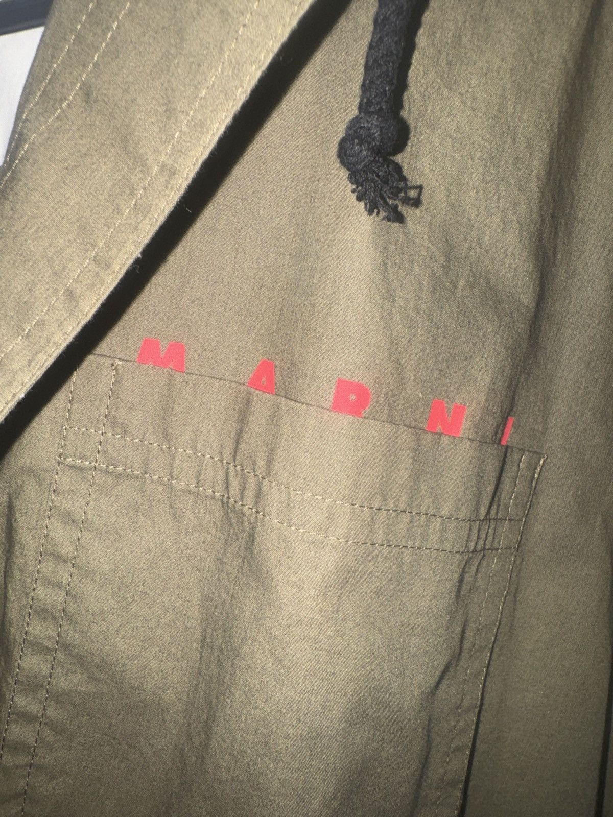 Marni Marni Hooded Shirt – Olive Green (Size 46) Size US L / EU 52-54 / 3 - 4 Thumbnail
