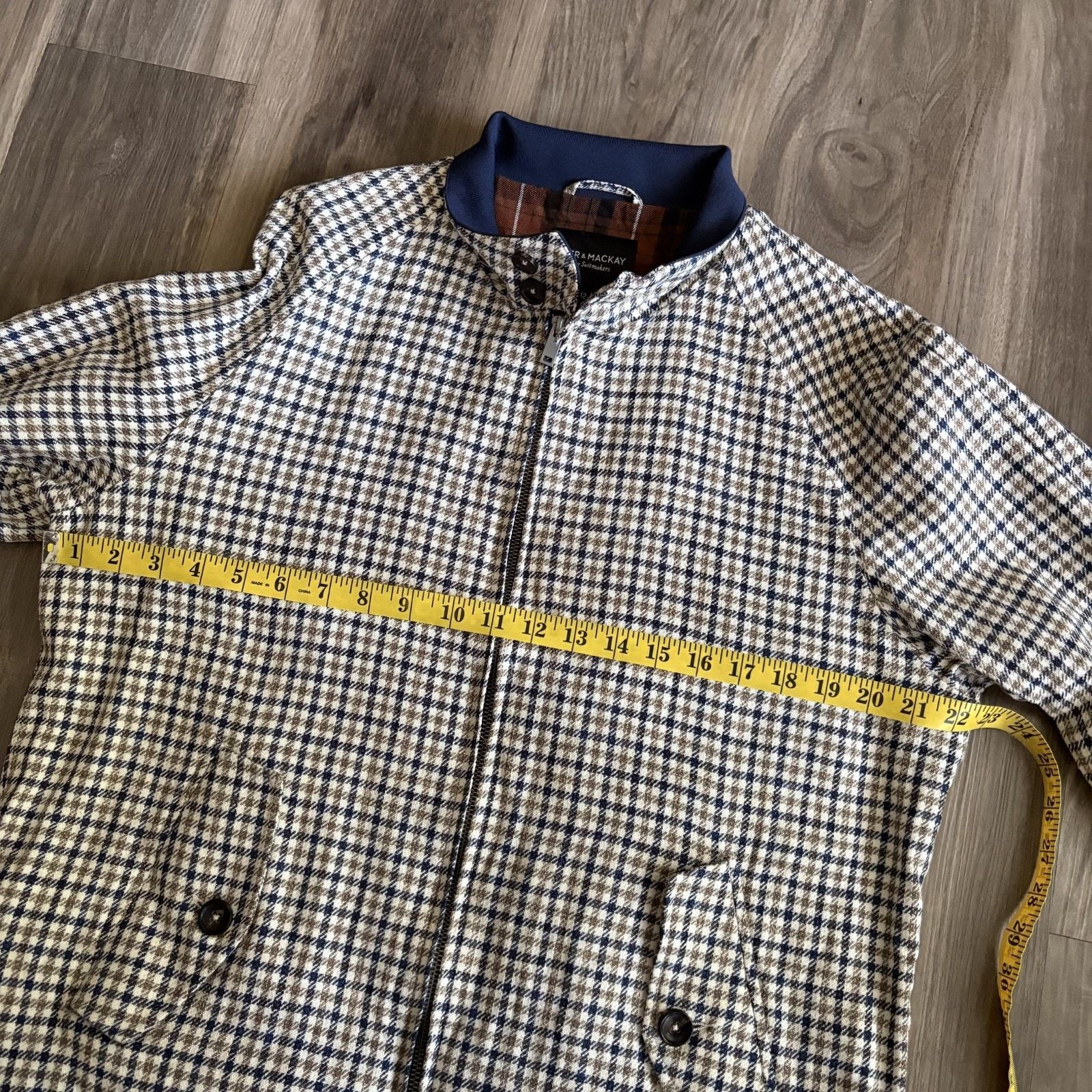 Spier & Mackay Spier Mackay Jacket Men's Size 42 Checkered Flannel Lined Size US L / EU 52-54 / 3 - 6 Thumbnail