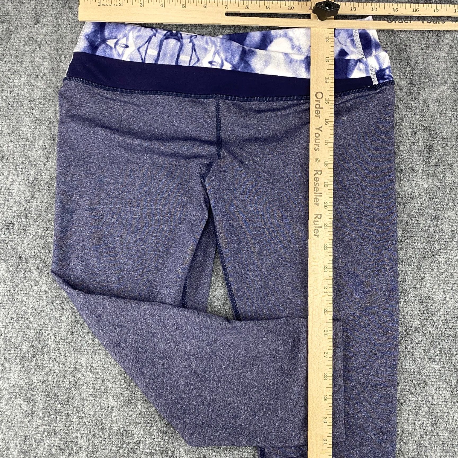 Lululemon Lululemon Crop Leggings Womens Small Blue Tie Dye Waist Roll Down Yoga Capris Size 28" / US 6 / IT 42 - 3 Thumbnail