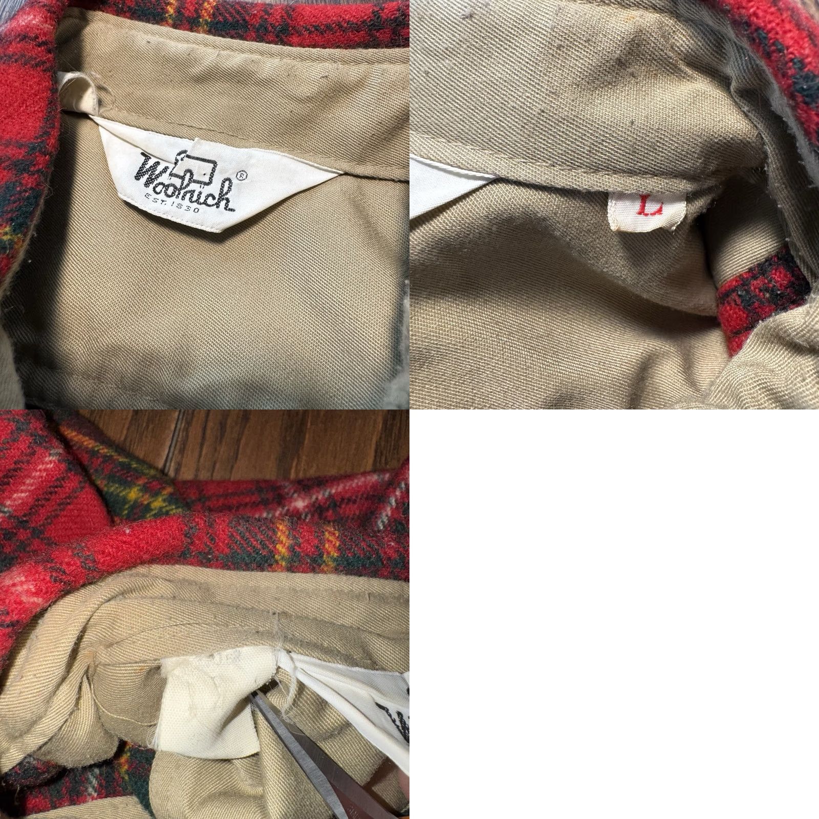 Vintage VINTAGE Woolrich Mens L Flannel Shirt Button Front Wool Plaid Red Size US L / EU 52-54 / 3 - 8 Thumbnail