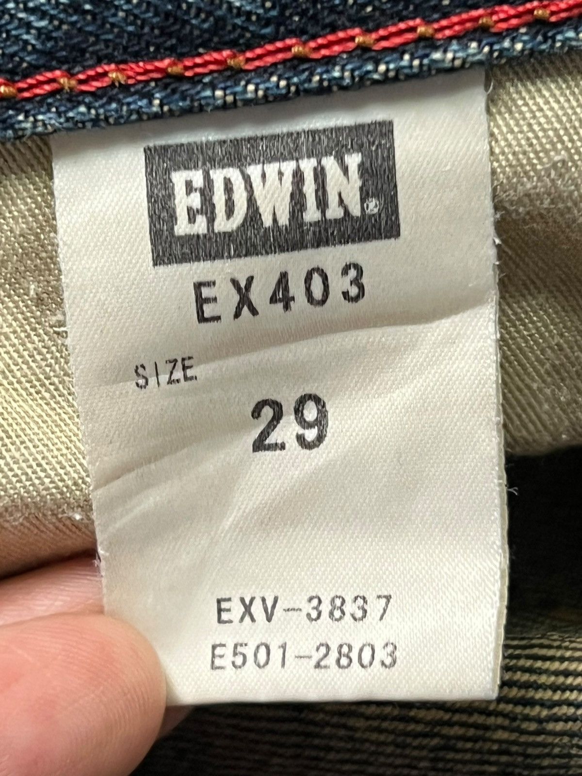 Edwin Edwin 403 Exclusive Vintage Japan - Faded, Distressed Denim Size US 31 - 16 Thumbnail