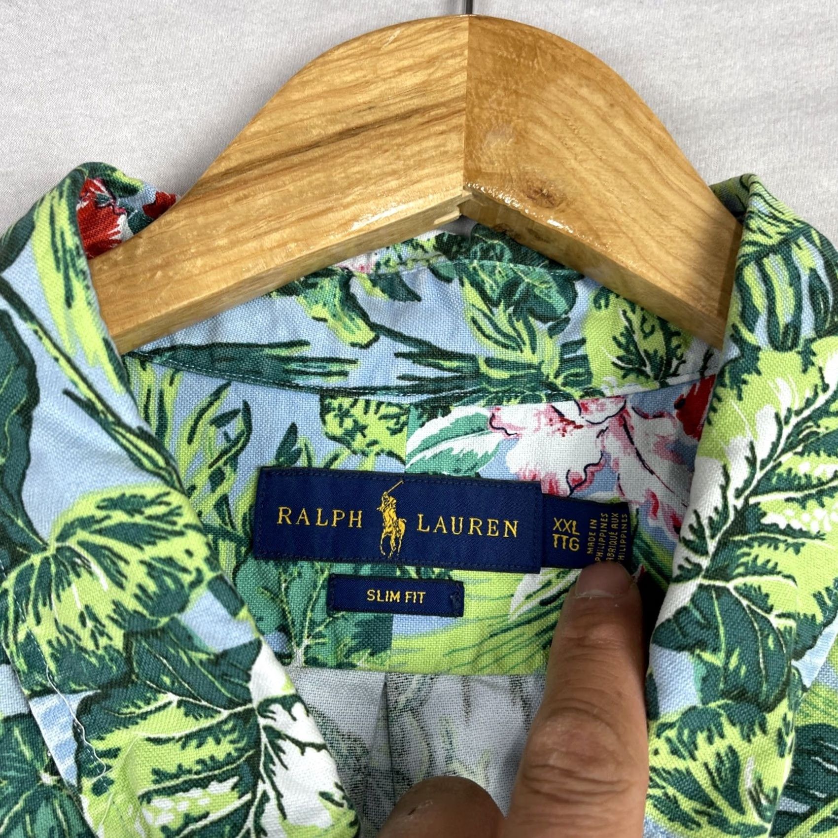 Polo Ralph Lauren Polo Ralph Lauren Shirt Mens 2XL Blue Hawaiian Floral Slim Fit Button Down Aloha Shirt Size US XXL / EU 58 / 5 - 5 Thumbnail